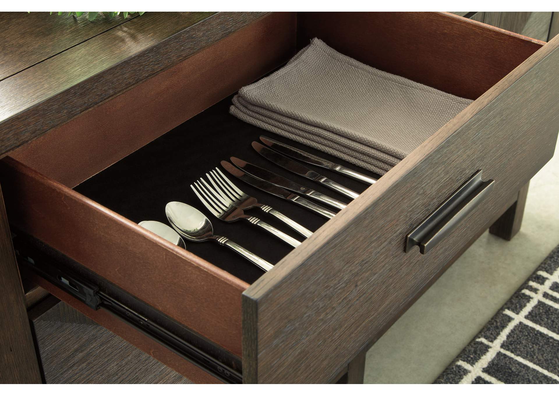 Dellbeck Dining Table and 6 Chairs with Storage