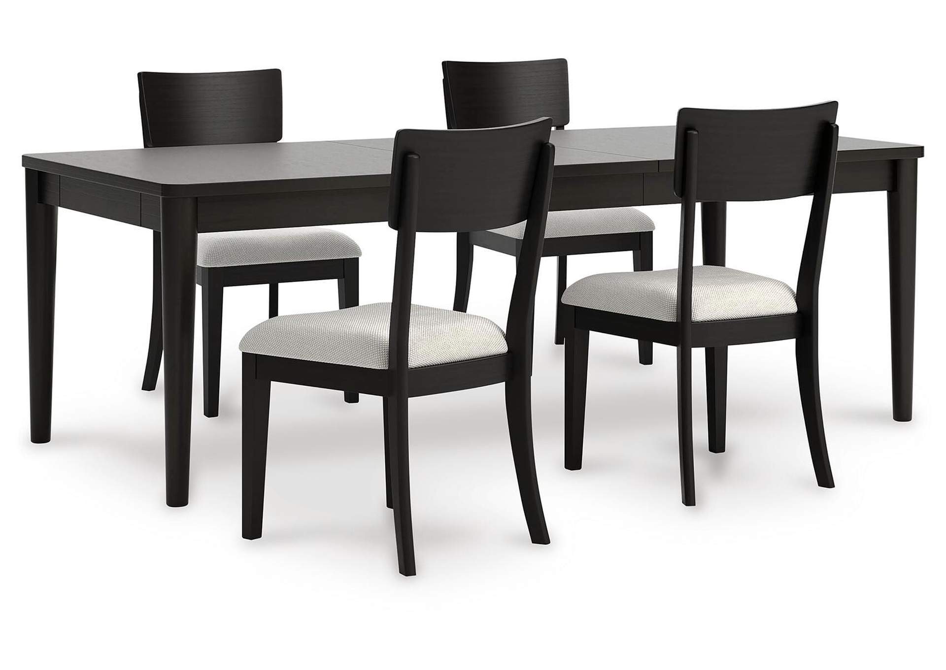 Portdown Extendable Dining Table and 4 Next-Gen Nuvella® Performance Fabric Chairs image 1