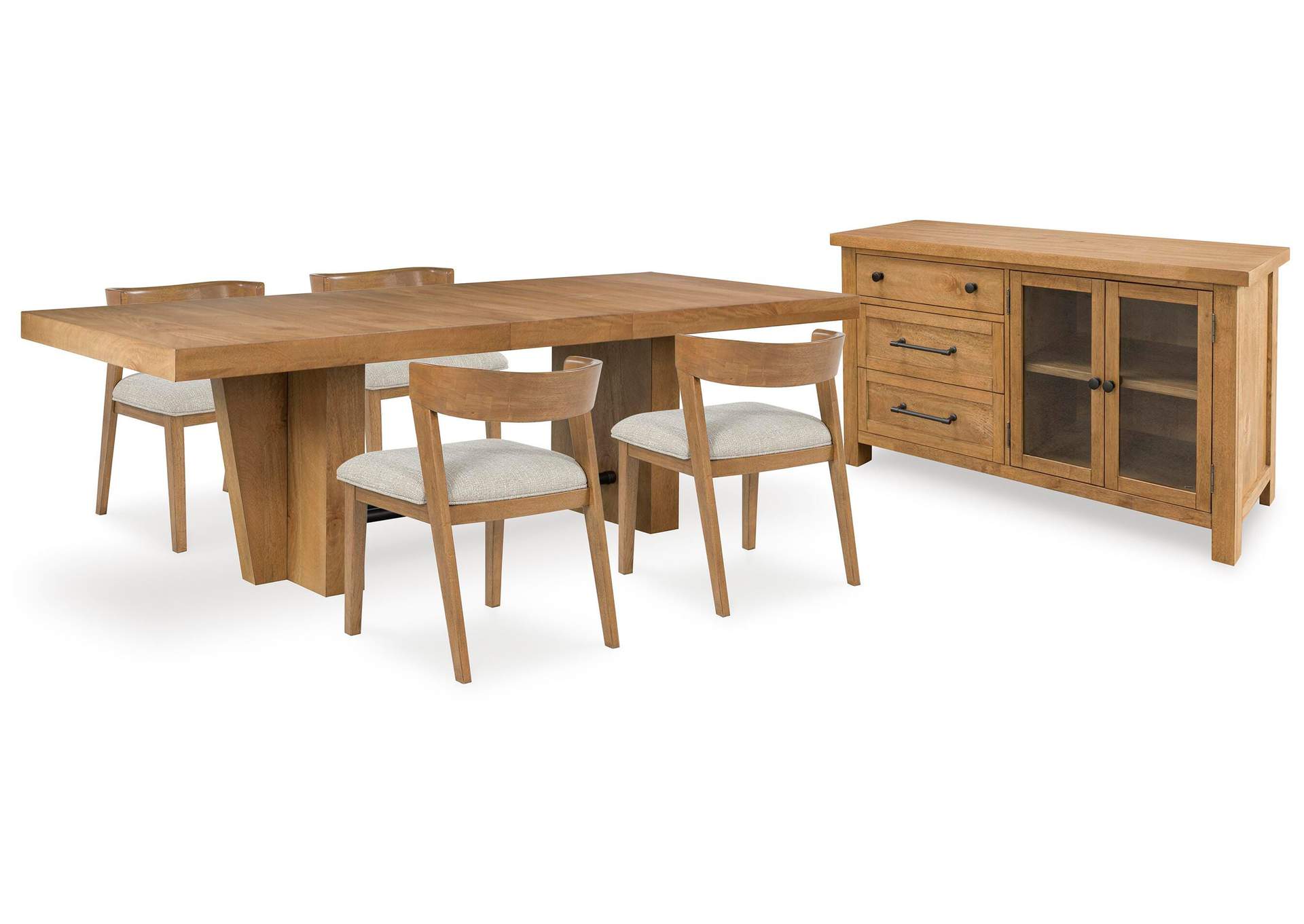 Kristiland Extendable Dining Table and 4 Chairs with Storage image 1