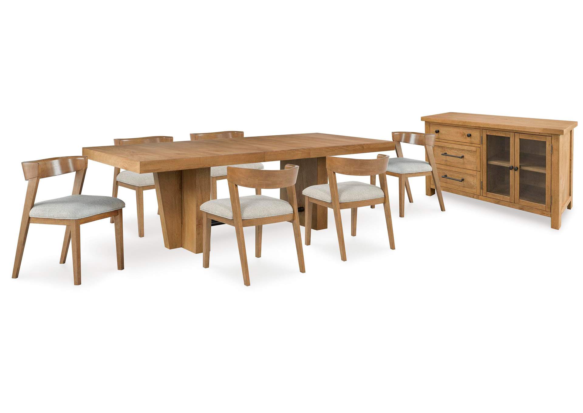 Kristiland Extendable Dining Table and 6 Chairs with Storage image 1