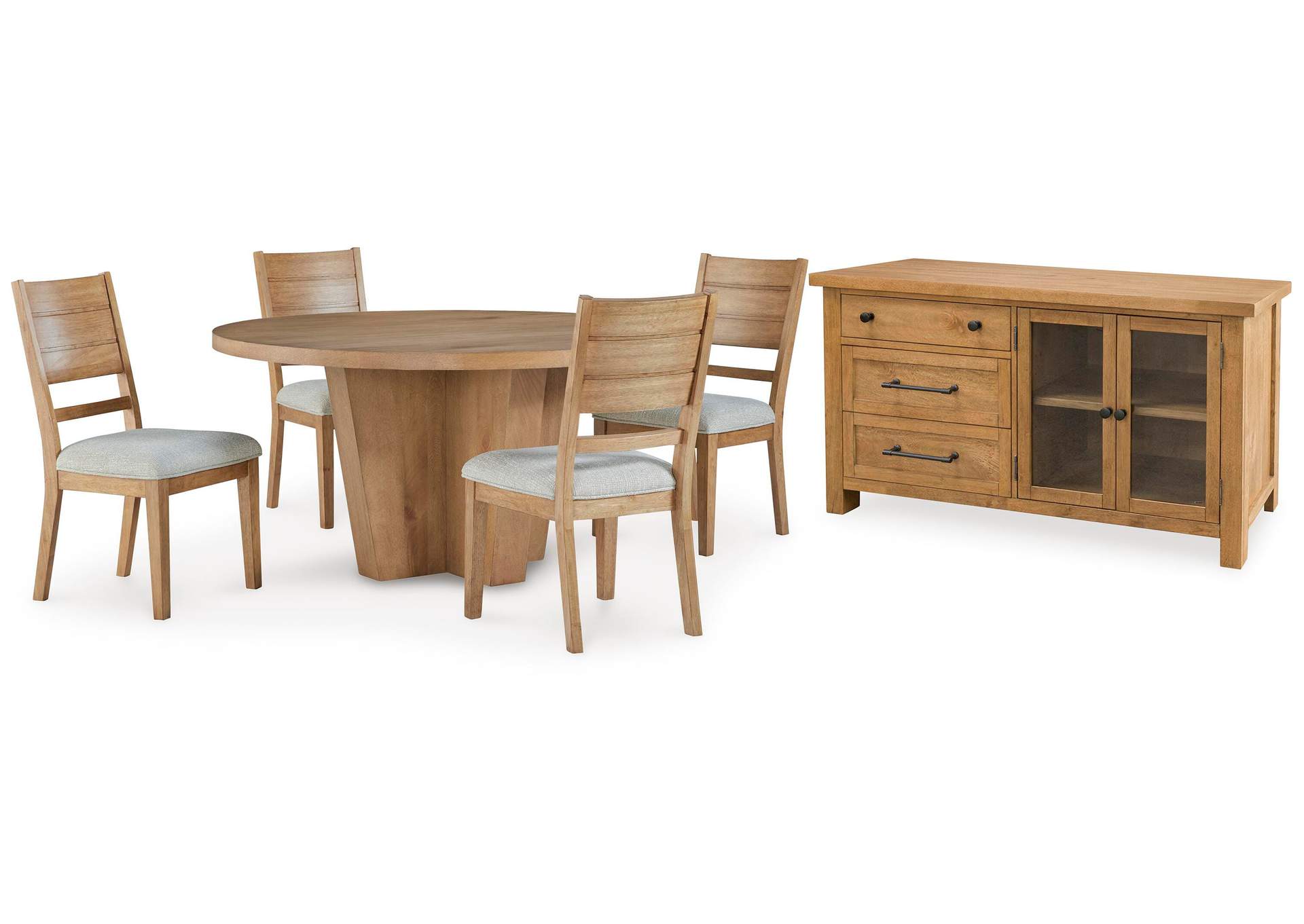 Kristiland Dining Table and 4 Chairs with Storage image 1