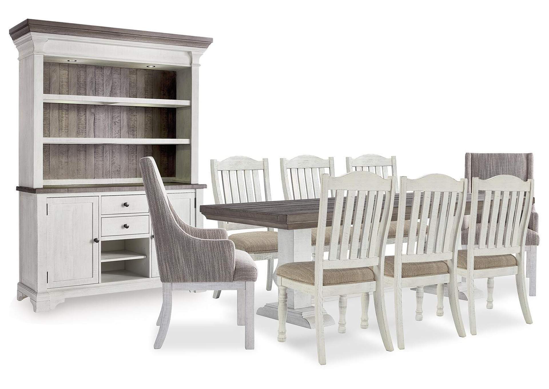 Havalance Dining Table and 8 Chairs with Storage image 1