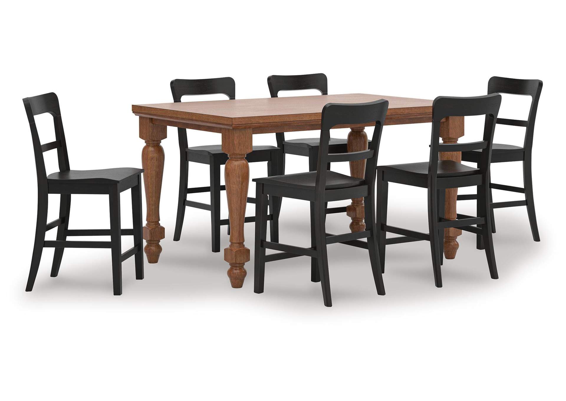 Greddinton Counter Height Dining Table and 6 Barstools image 1