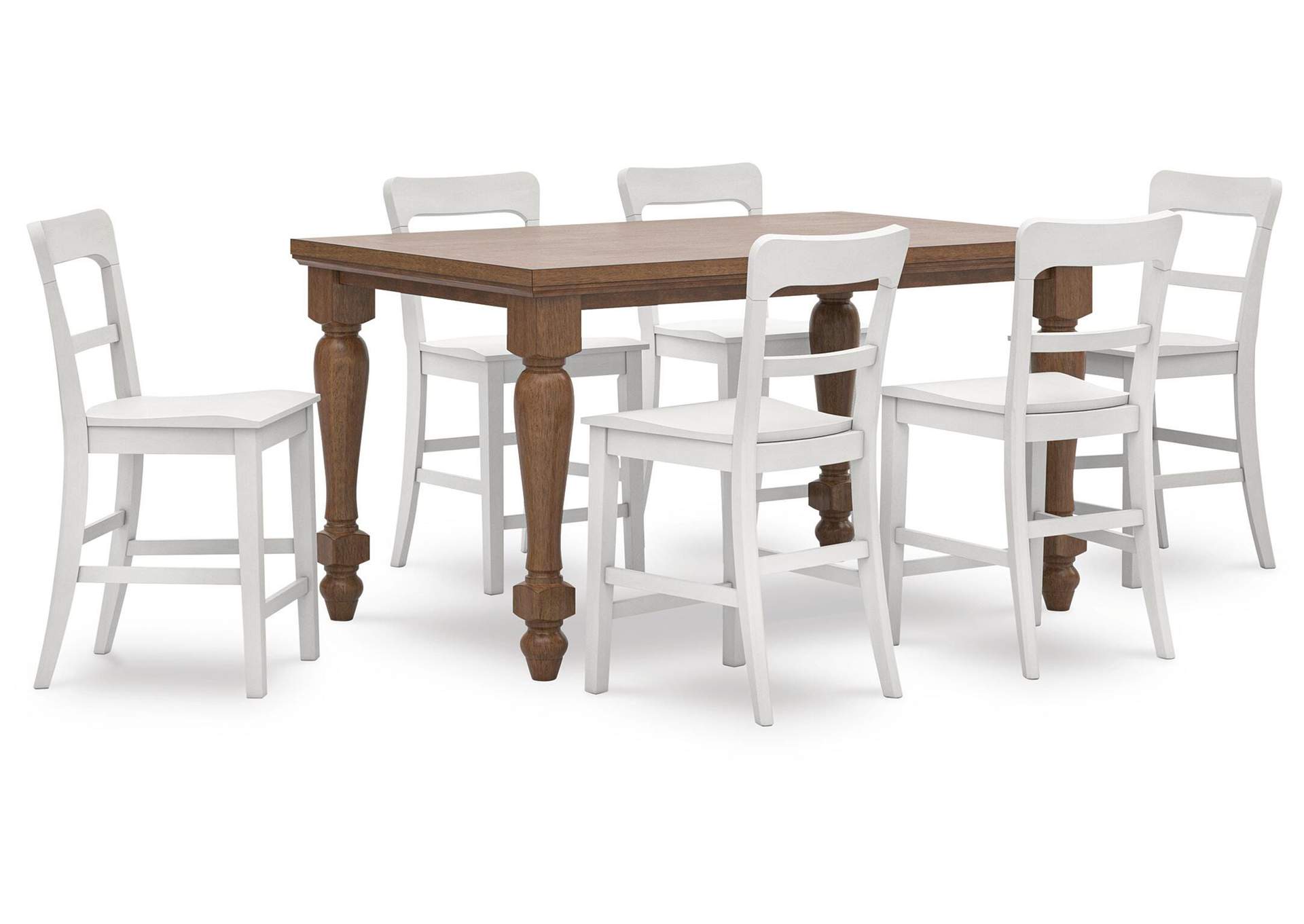 Greddinton Counter Height Dining Table and 6 Barstools image 1