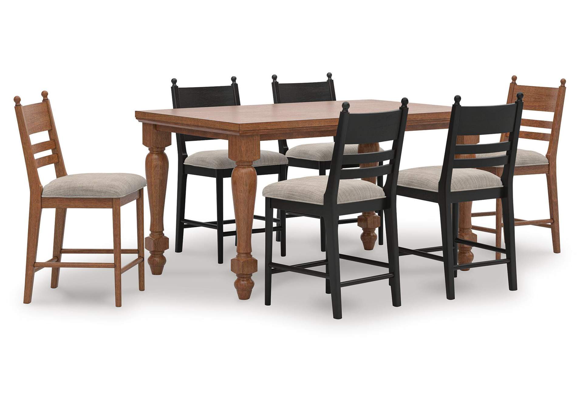 Greddinton Counter Height Dining Table and 6 Barstools image 1