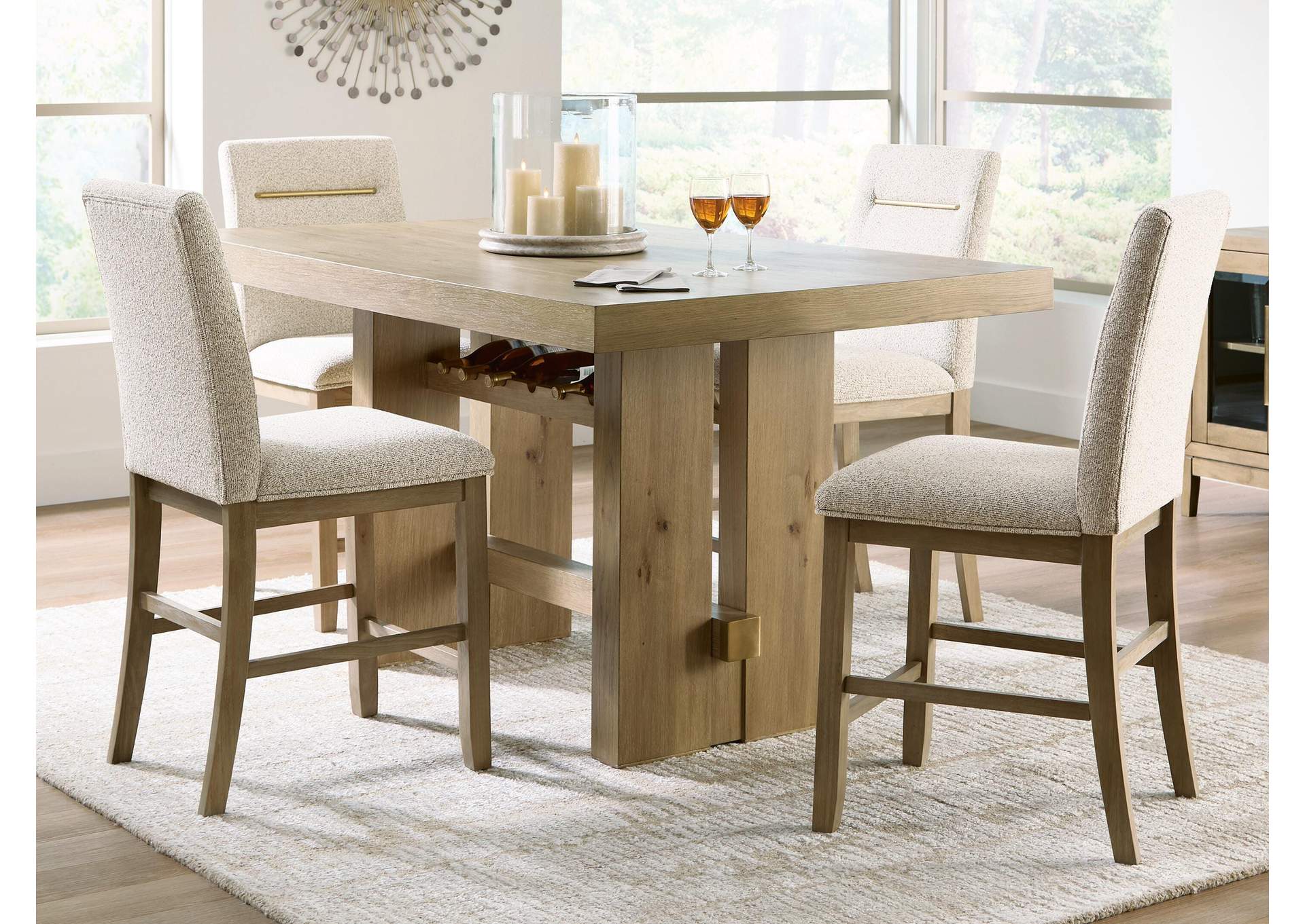 Lasinger Counter Height Dining Table and 4 Barstools image 2