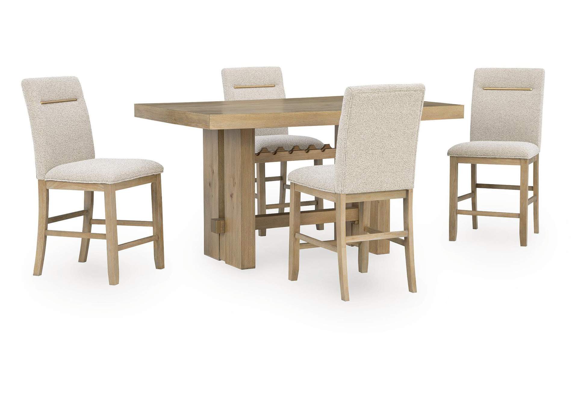 Lasinger Counter Height Dining Table and 4 Barstools image 1