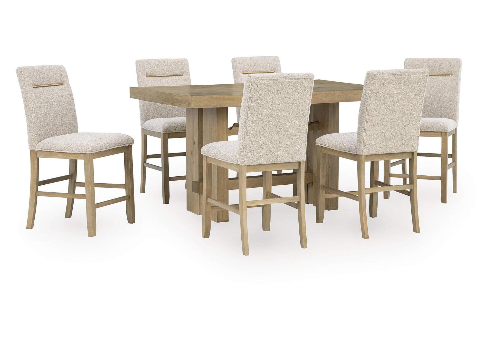 Crendlin Counter Height Dining Table and 6 Barstools image 1