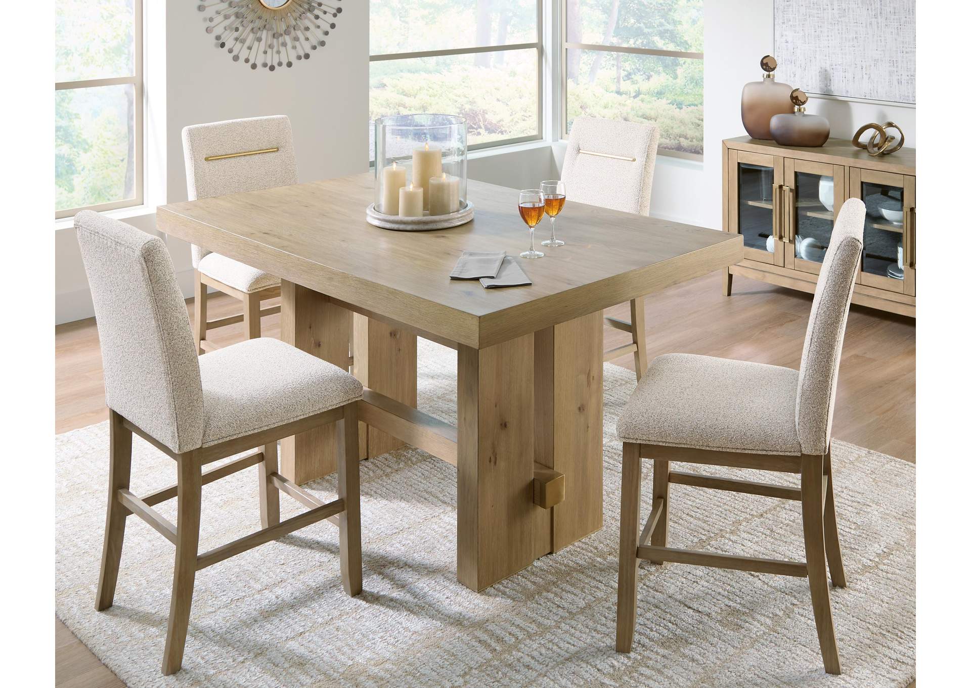 Crendlin Counter Height Dining Table and 4 Barstools image 6