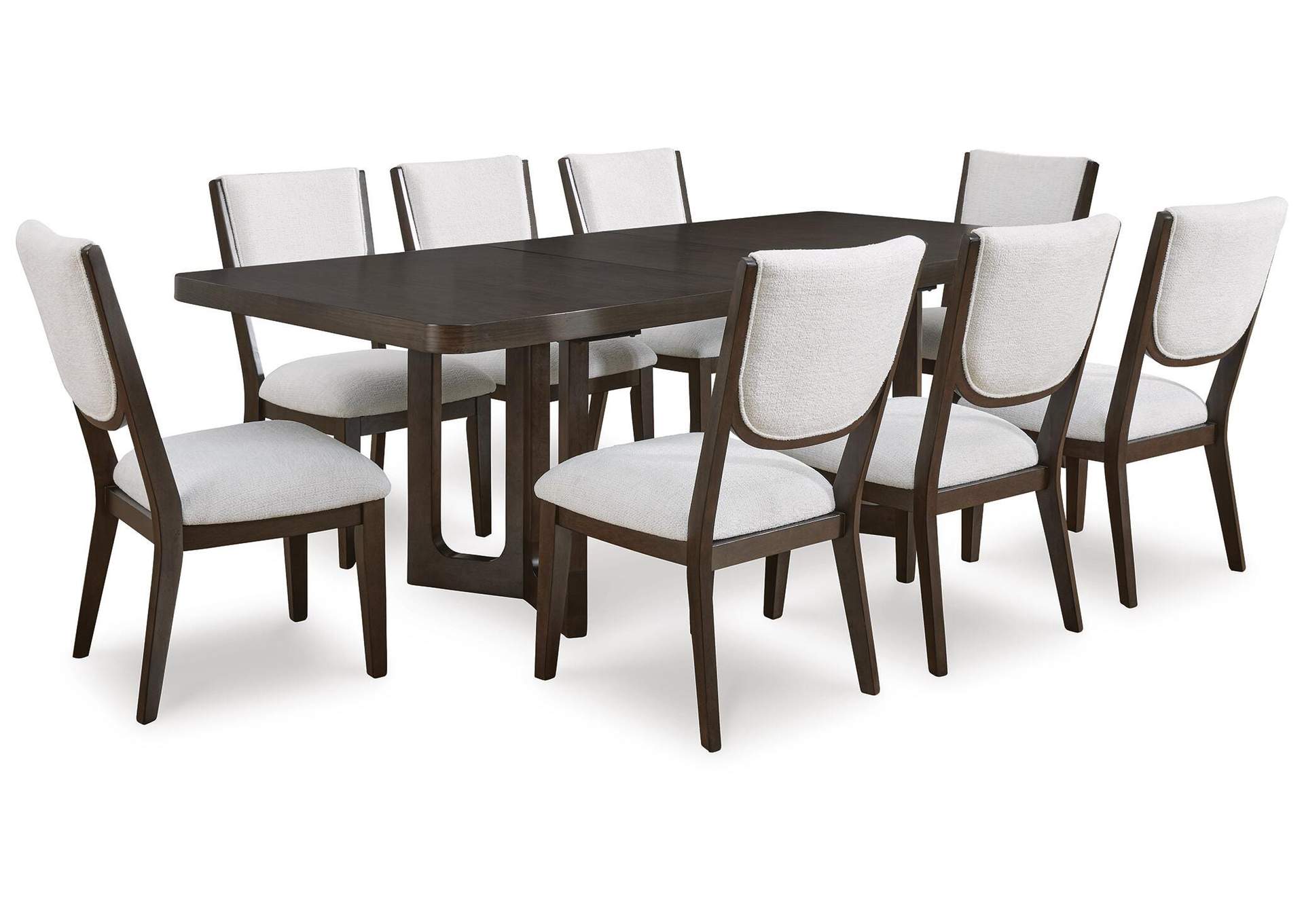 Breckington Extendable Dining Table and 8 Next-Gen Nuvella® Performance Fabric Chairs image 1