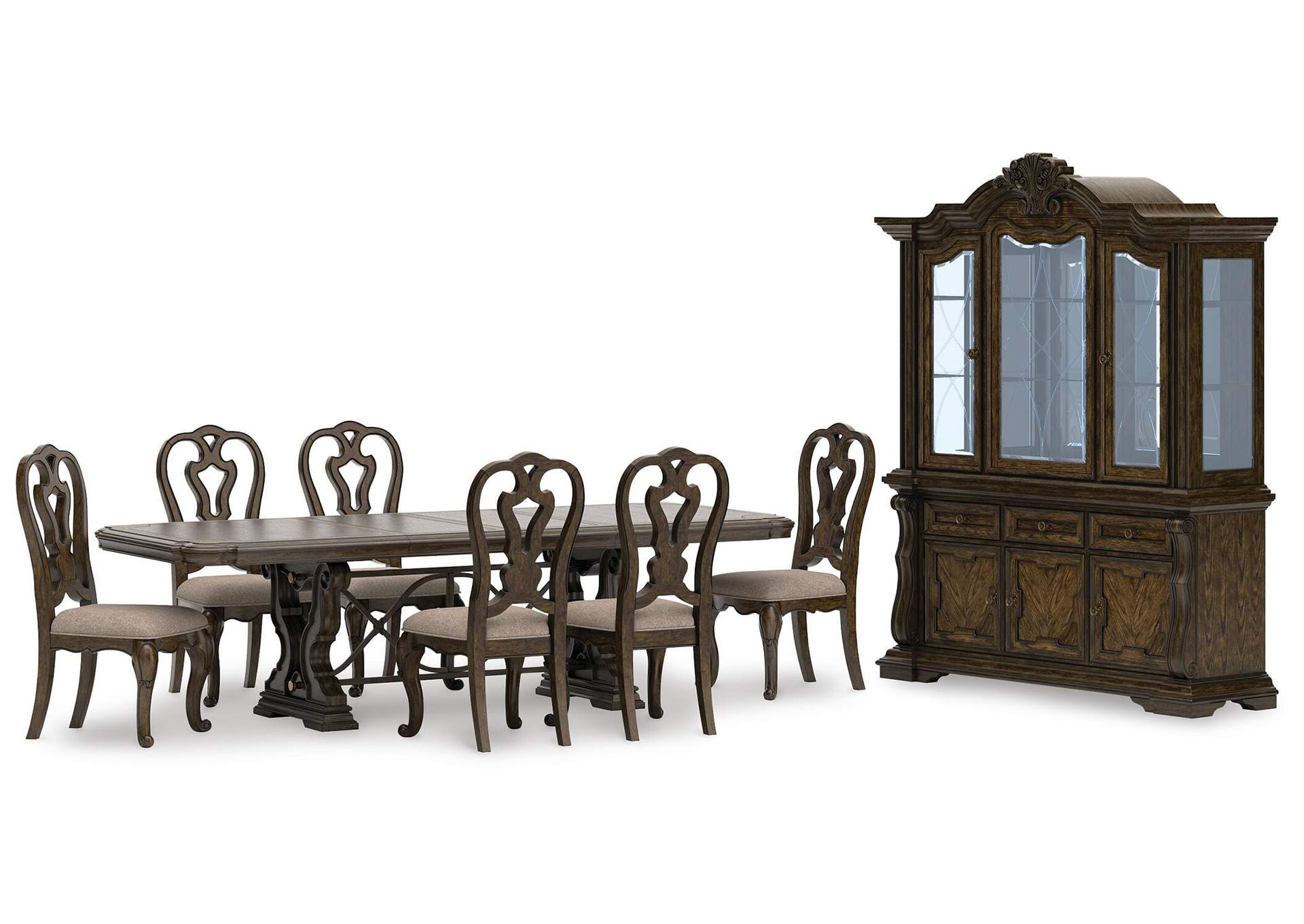 Maylee Extendable Dining Table and 6 Chairs with Storage image 1