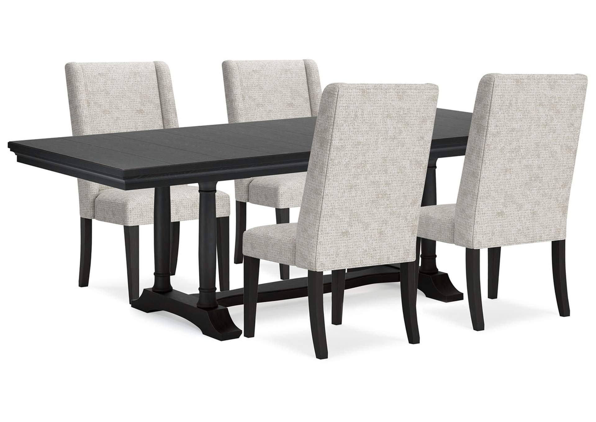 Welltern Extendable Dining Table and 4 Chairs image 1