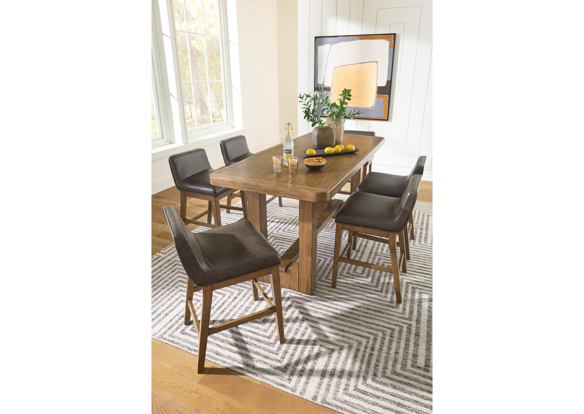 Cabalynn Counter Height Dining Table and 6 Barstools image 5
