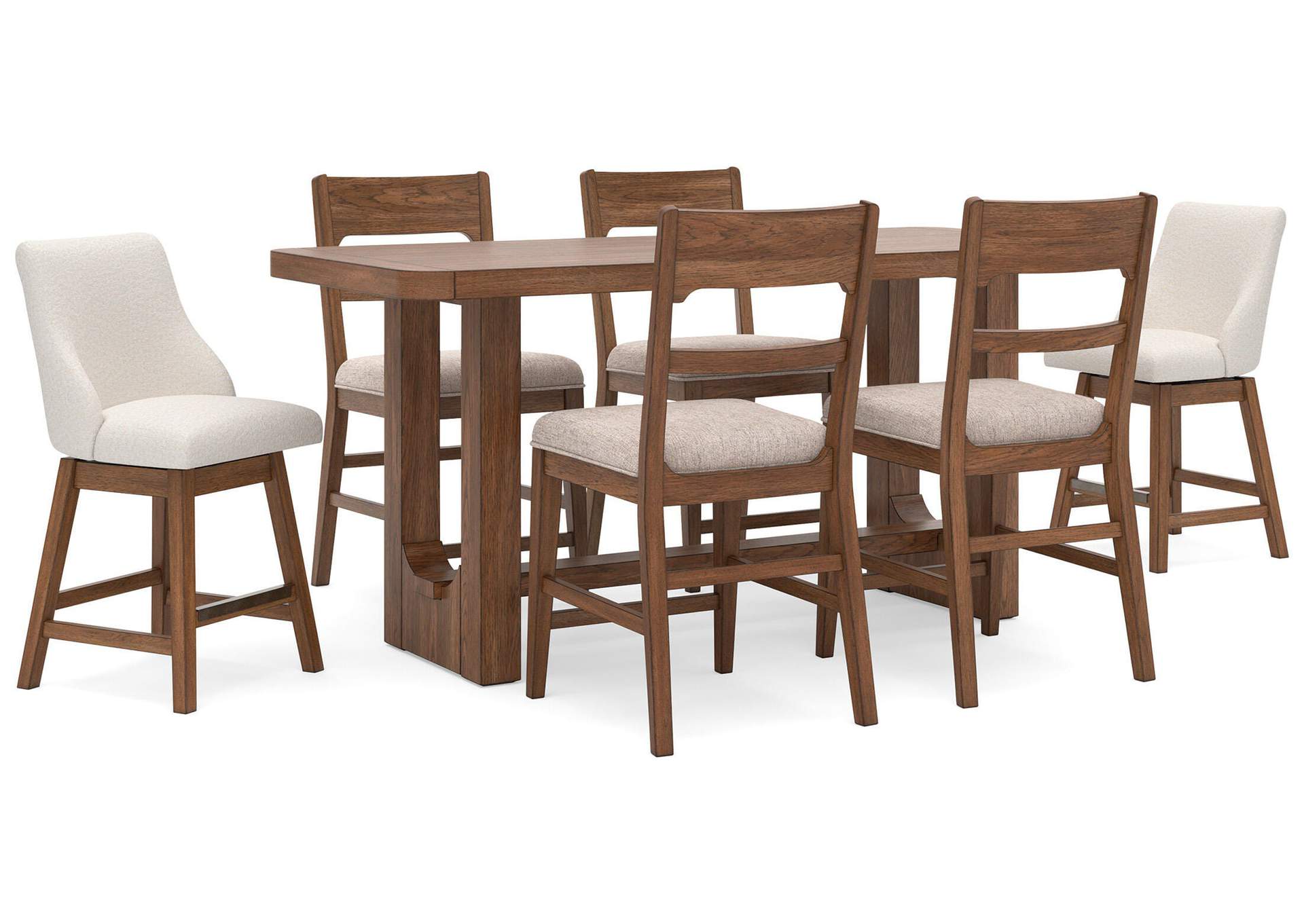 Cabalynn Counter Height Dining Table and 6 Barstools image 1
