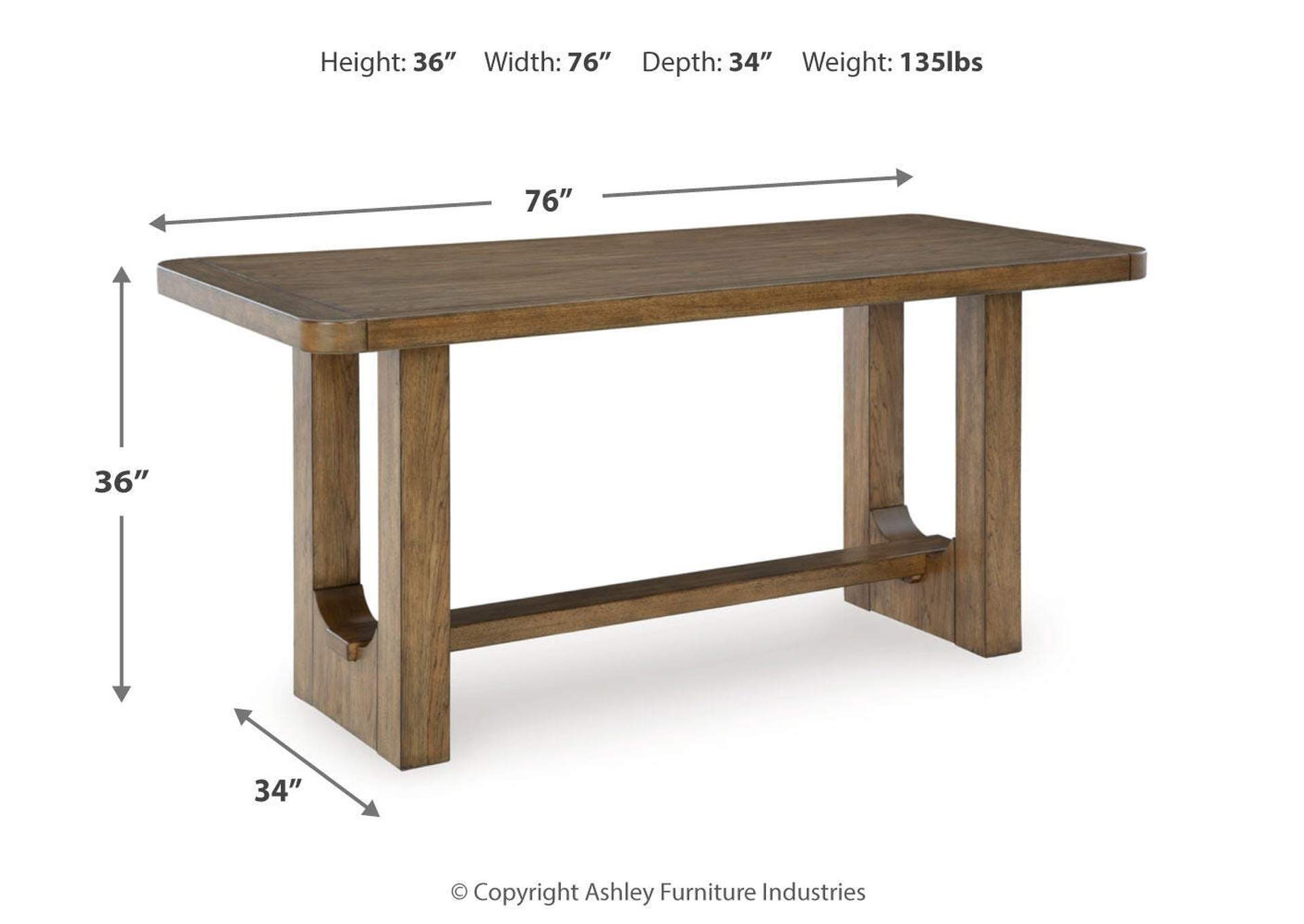 Cabalynn Counter Height Dining Table and 4 Barstools with Storage image 19