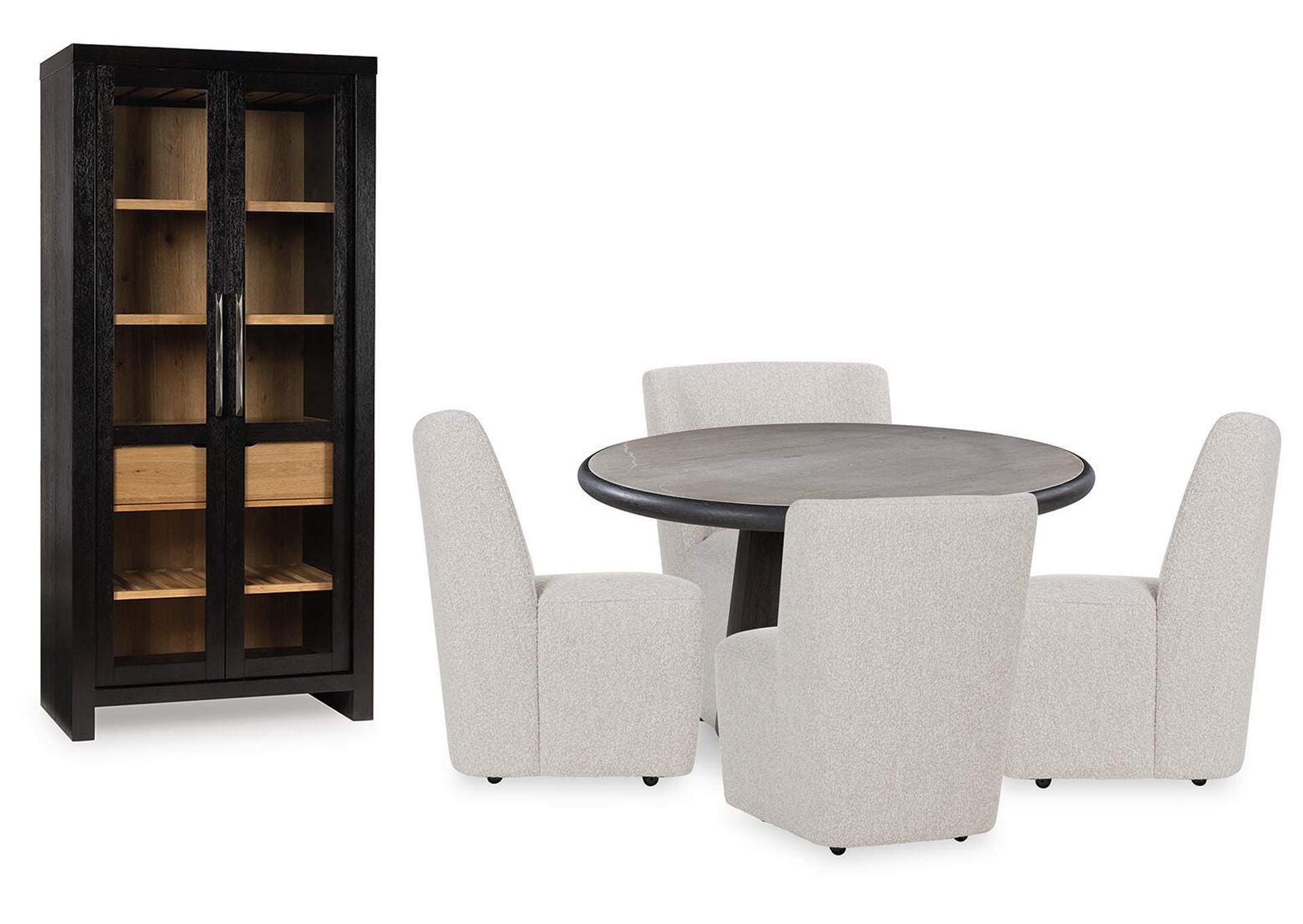 Bracken Dining Table and 4 Chairs with Storage image 1