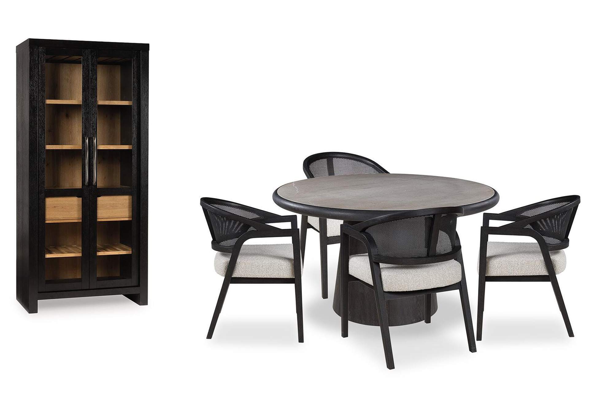 Bracken Dining Table and 4 Chairs with Storage image 1