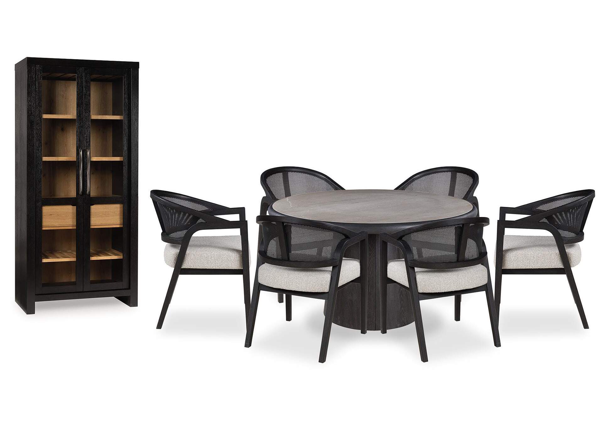 Bracken Dining Table and 6 Chairs with Storage image 1