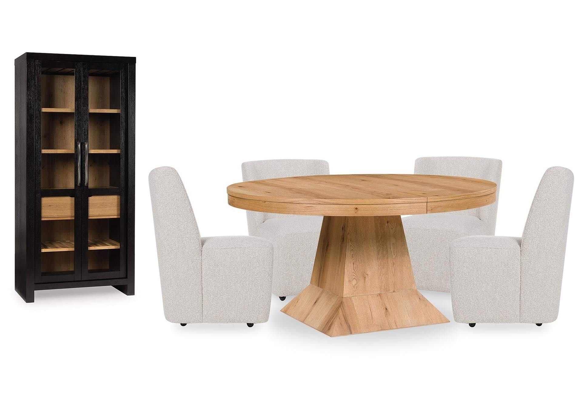 Bracken Extendable Dining Table and 4 Chairs with Storage image 1