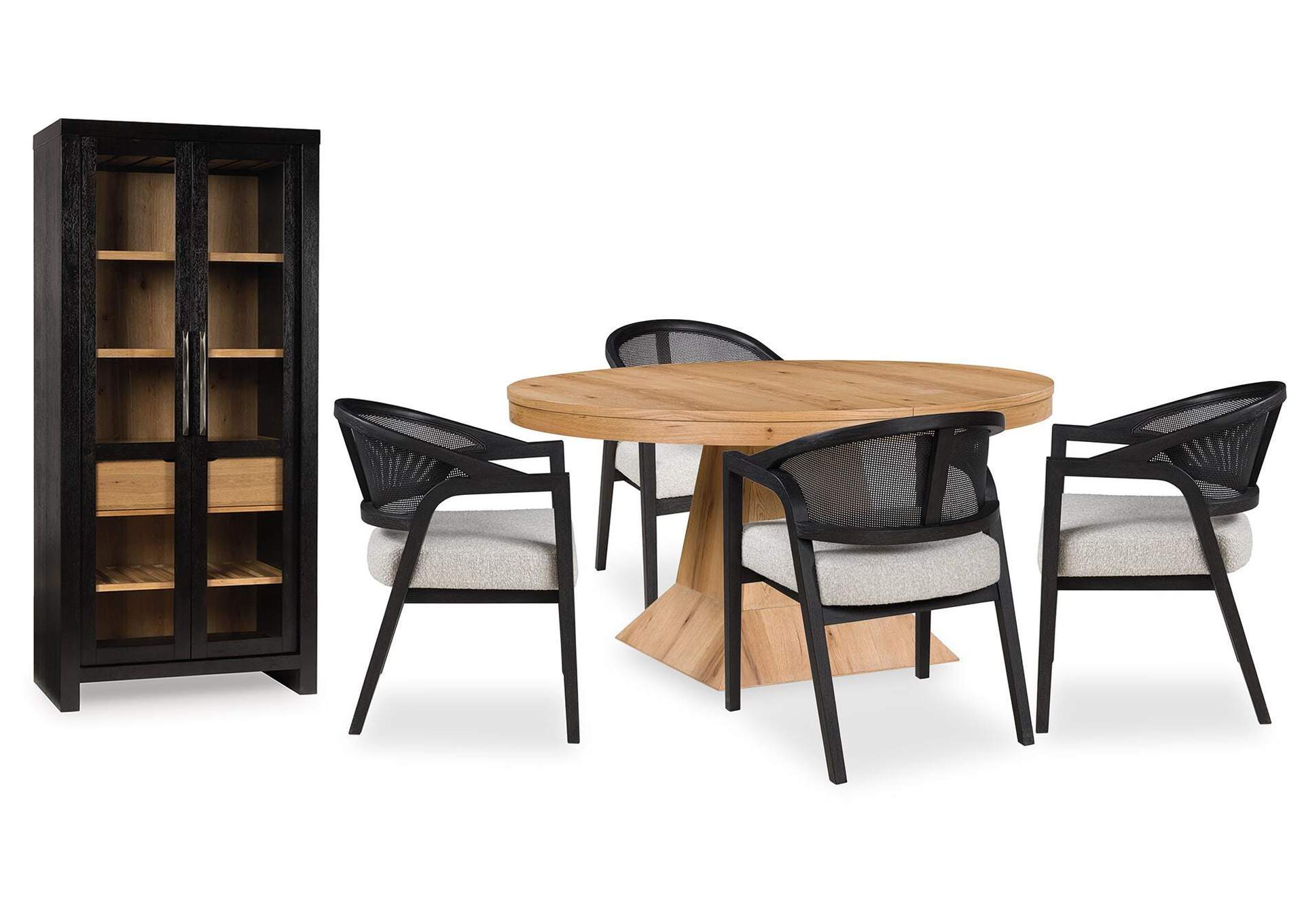 Bracken Extendable Dining Table and 4 Chairs with Storage image 1