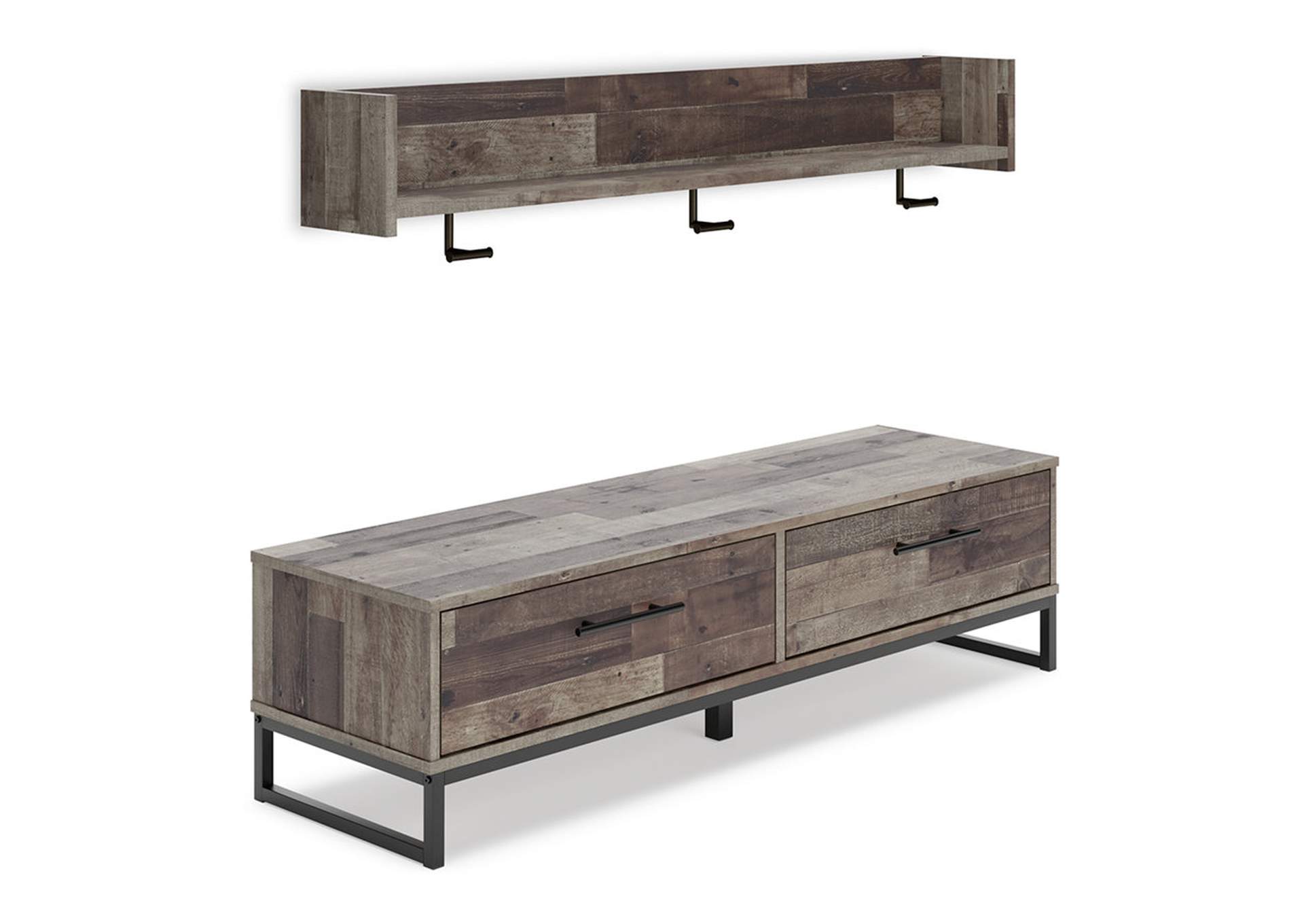 Neilsville Bench with Coat Rack image 1