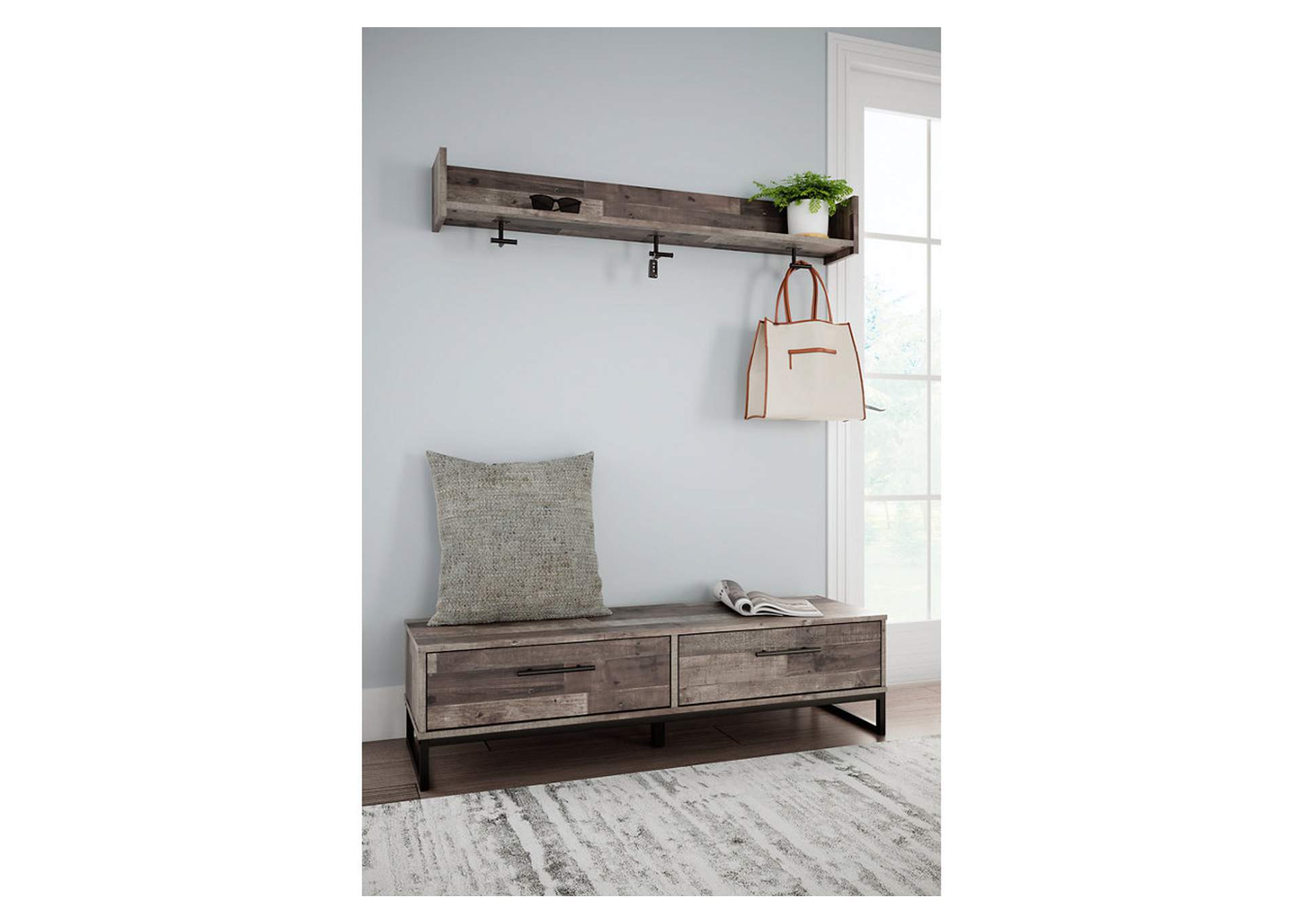 Neilsville Bench with Coat Rack image 2