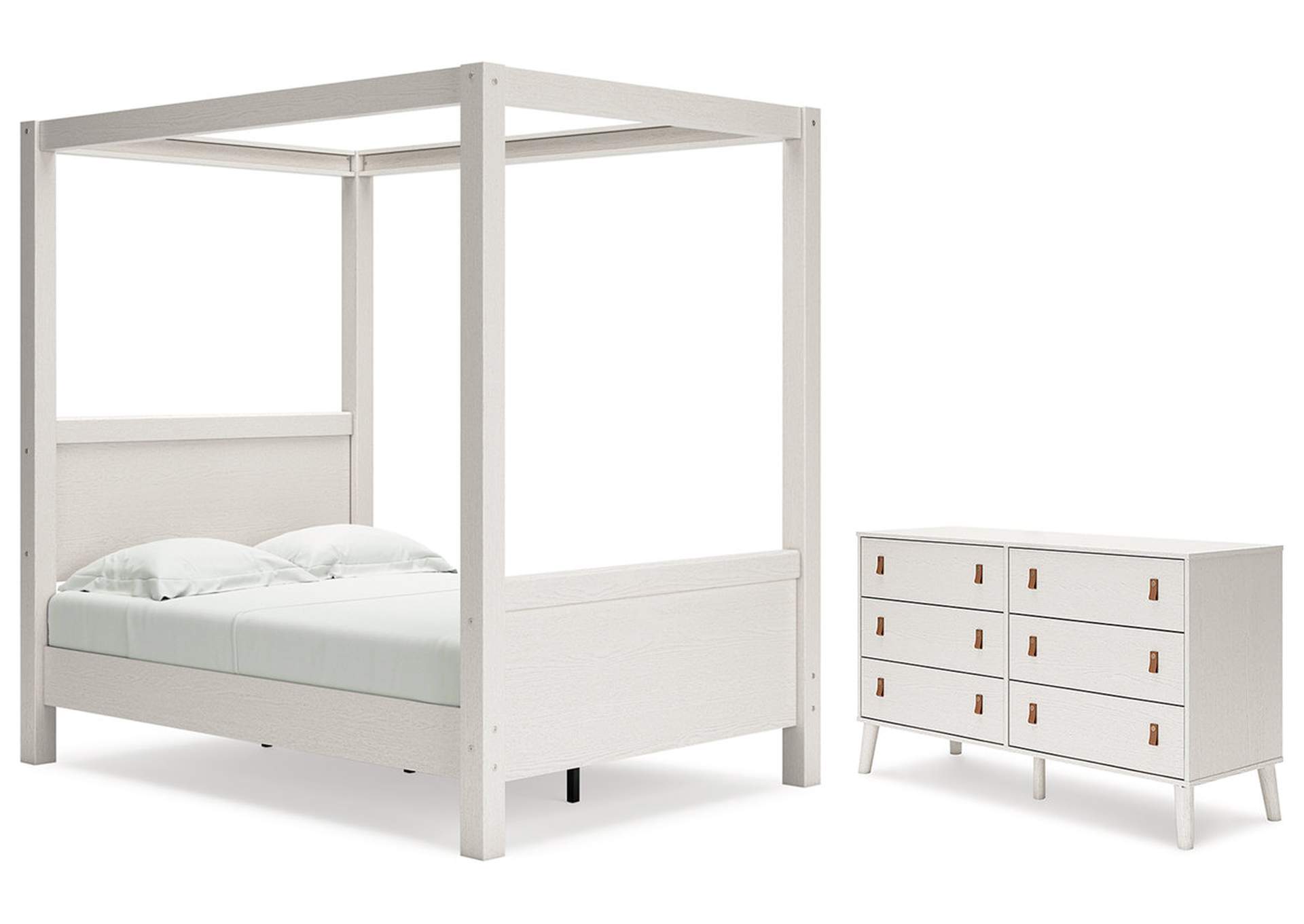 Aprilyn Full Canopy Bed with Dresser