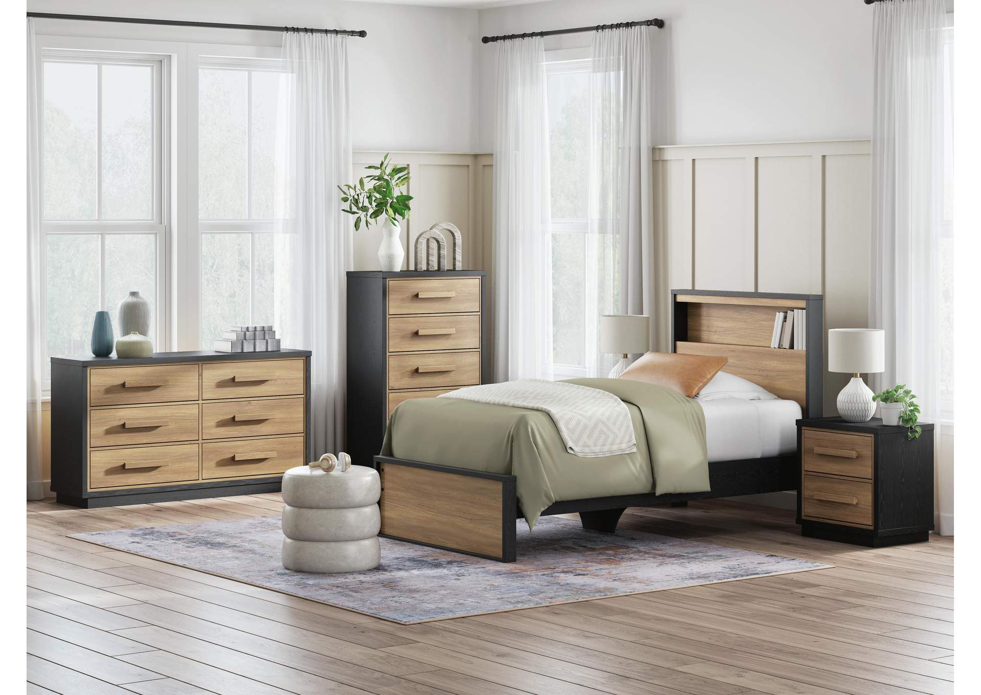 Kozmour Twin Bookcase Complete Bed Frame image 10