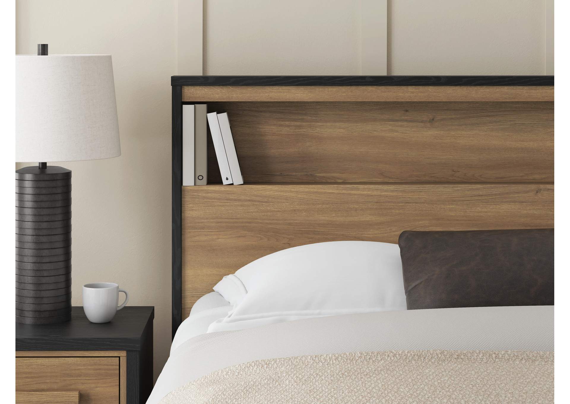 Kozmour Queen Bookcase Complete Bed Frame image 9