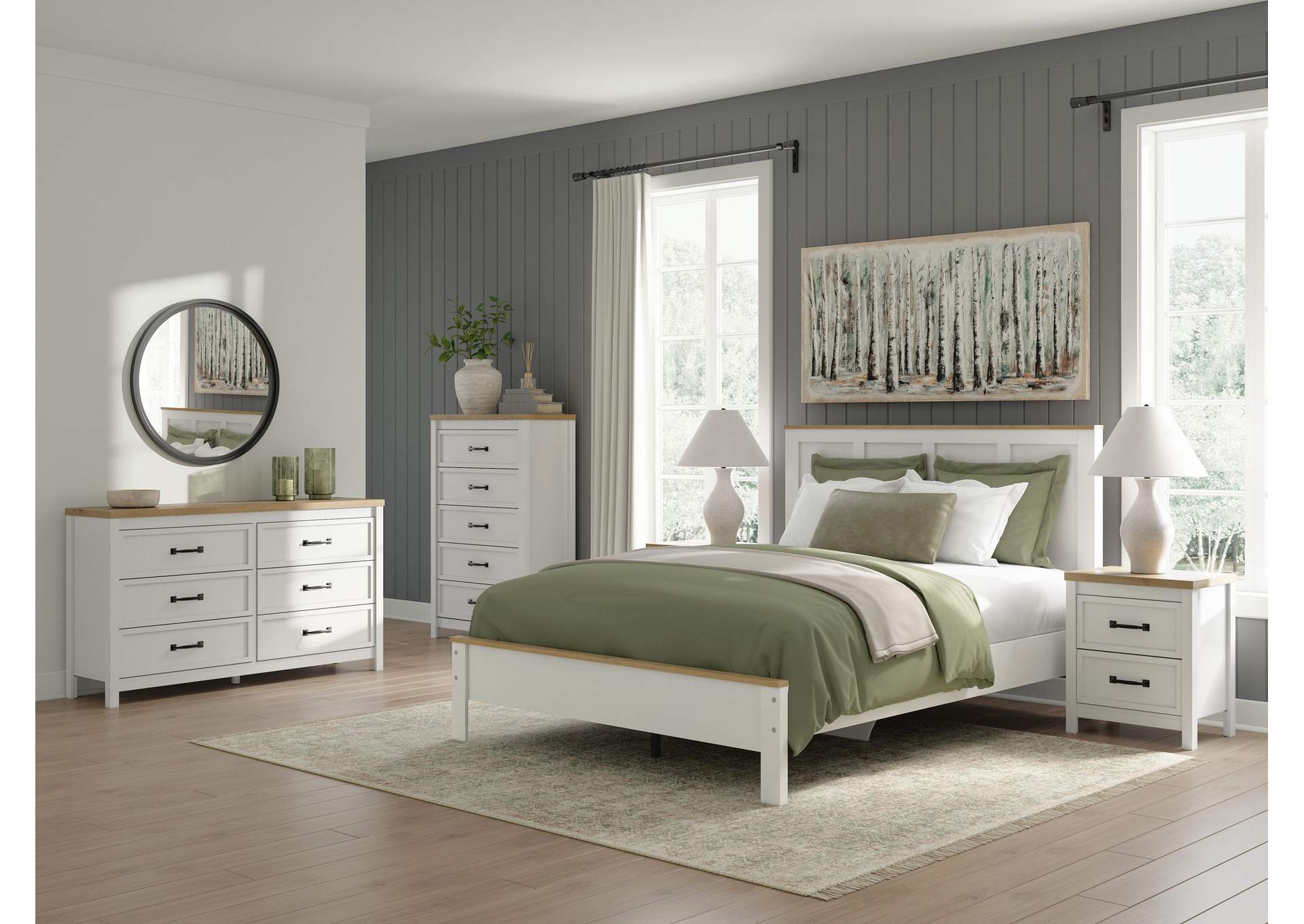 Kerisden Queen Panel Complete Bed Frame image 10