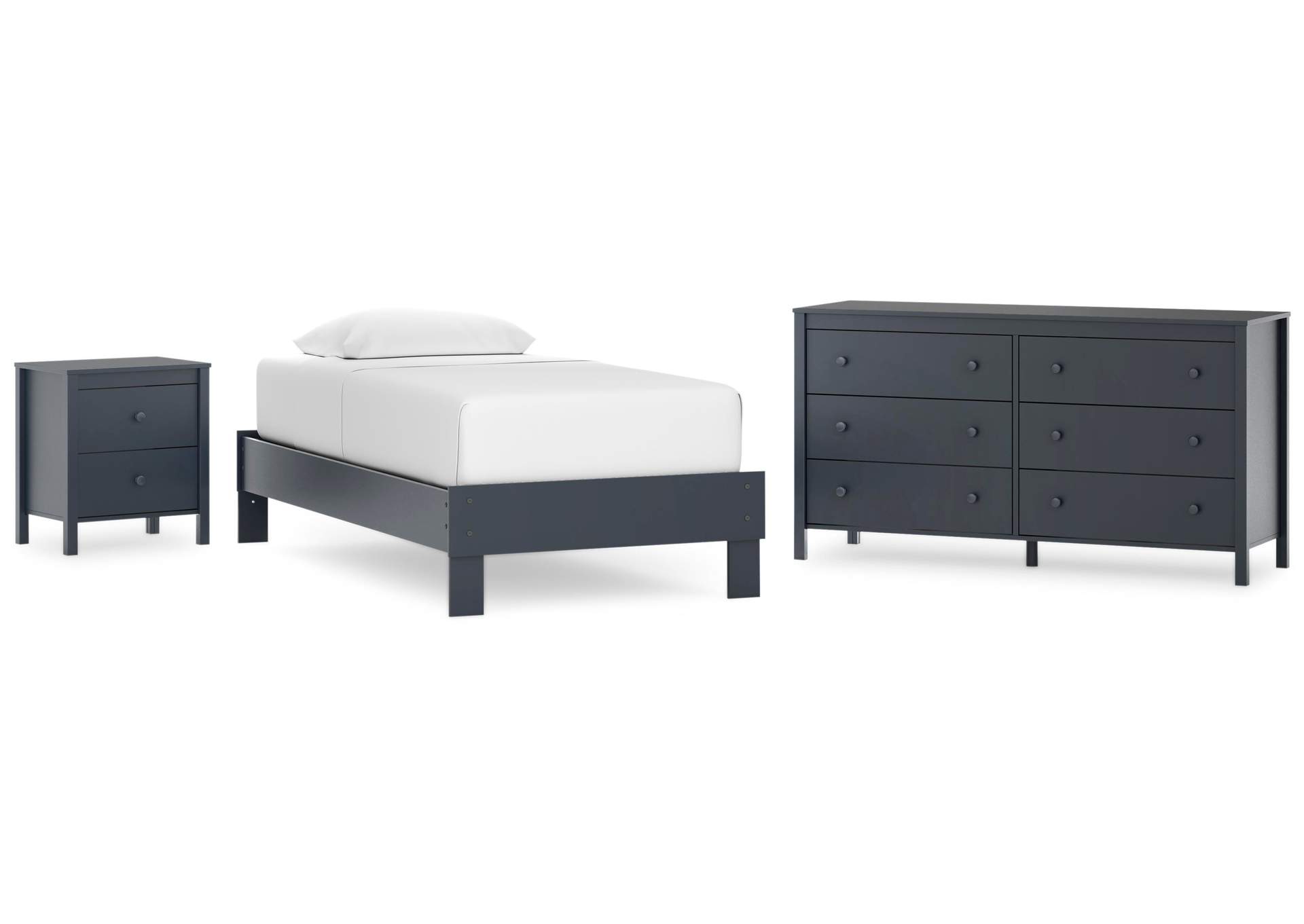 Simmenfort Twin Platform Bed, Dresser and Nightstand image 1