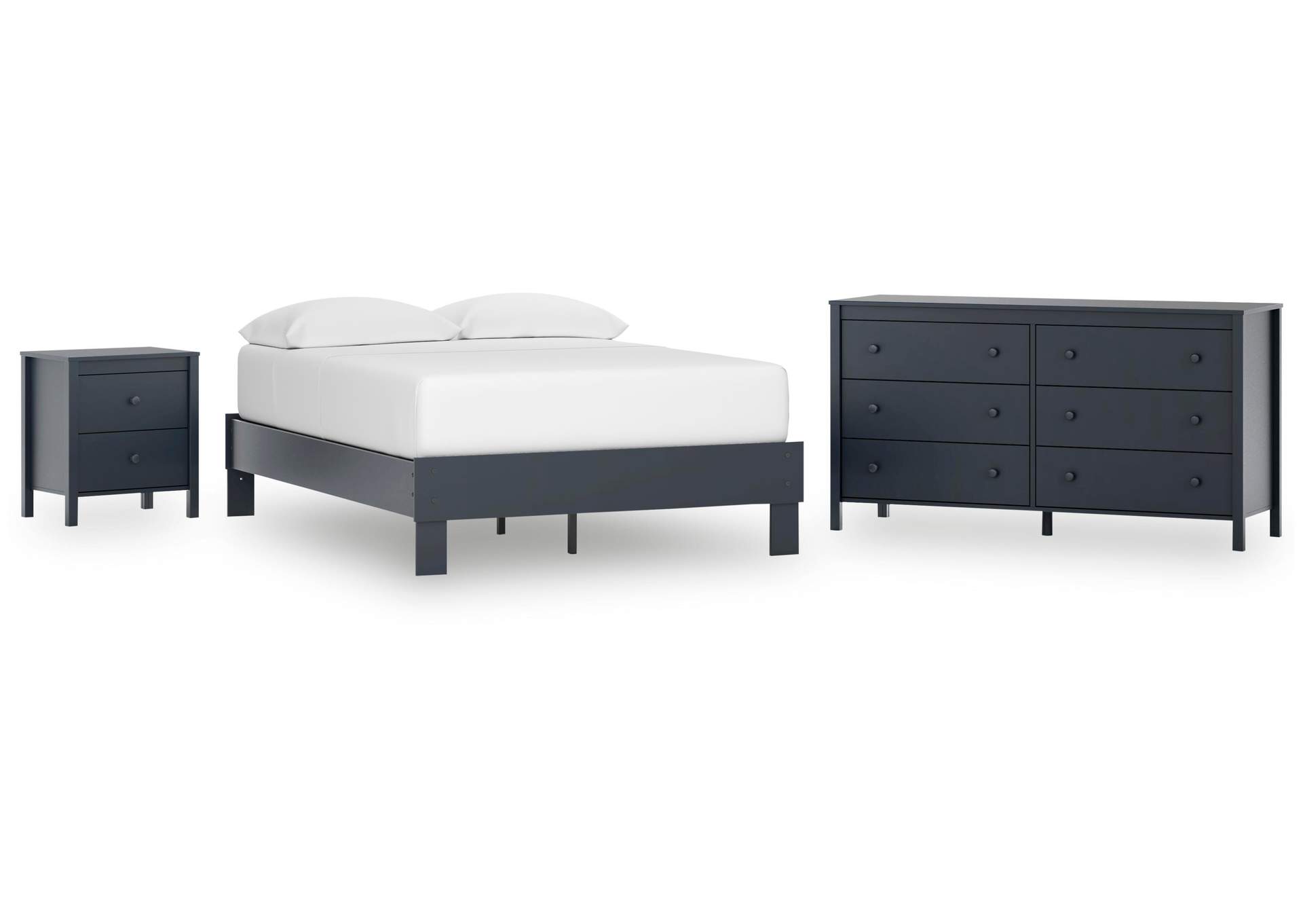 Simmenfort Full Platform Bed, Dresser and Nightstand image 1