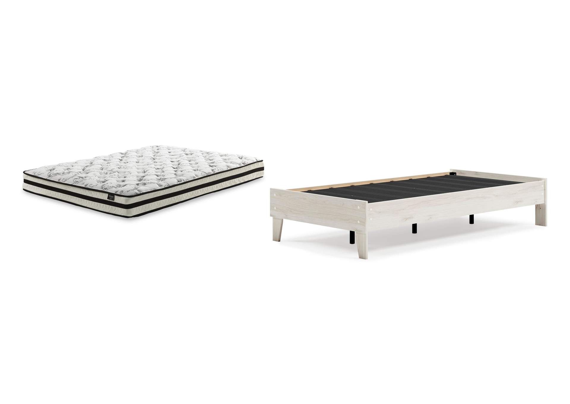 Socalle Twin Platform Bed with Chime 8 Inch Firm Innerspring Mattress image 1