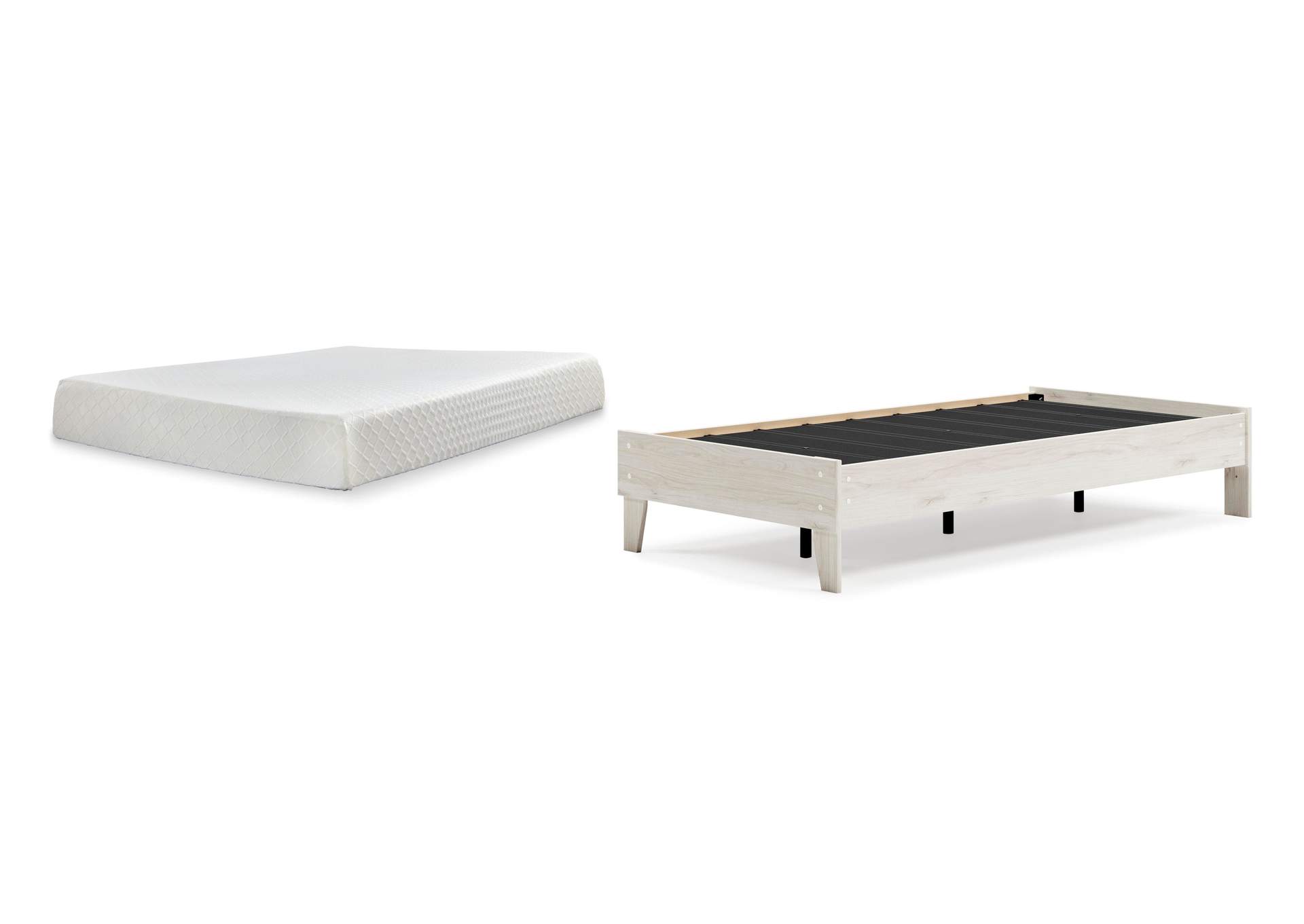Socalle Twin Platform Bed with Chime 10 Inch Firm Memory Foam Mattress image 1