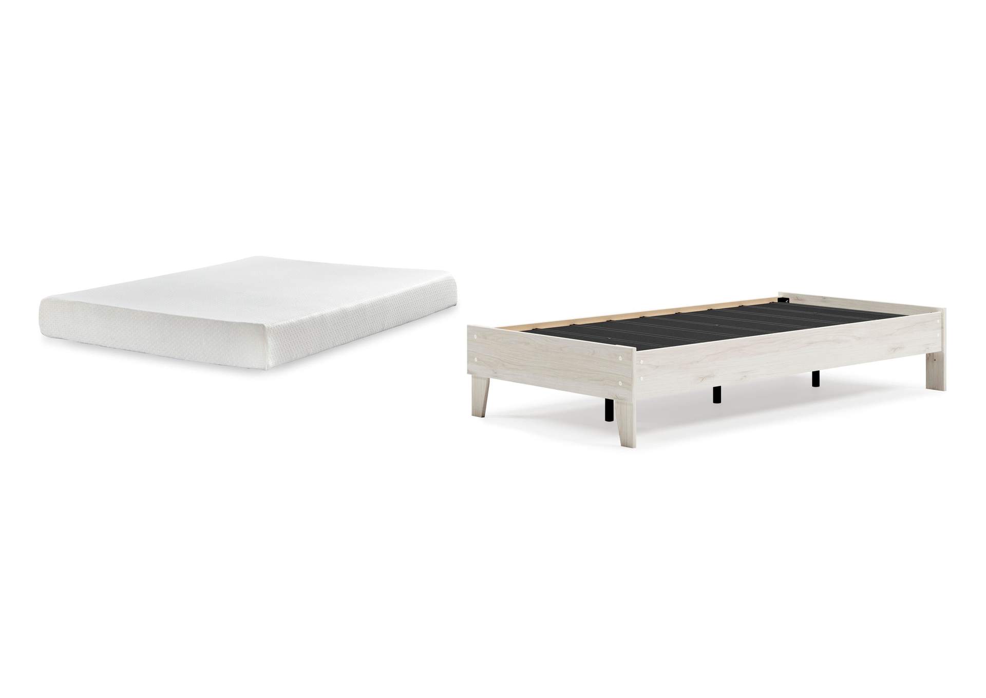 Socalle Twin Platform Bed with Chime 8 Inch Medium Memory Foam Mattress image 1