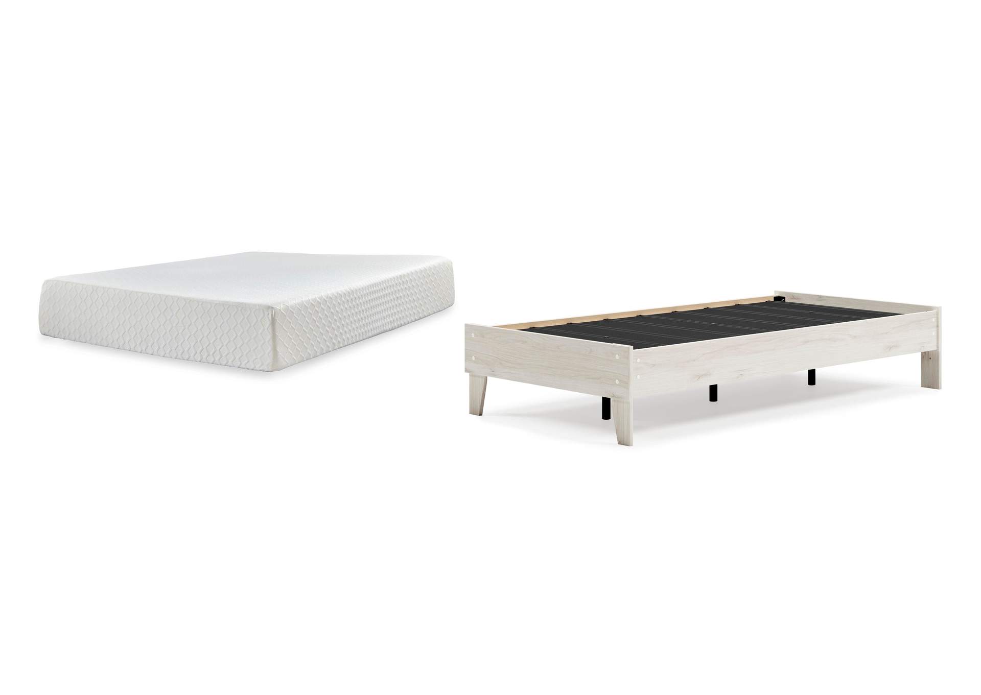 Socalle Twin Platform Bed with Chime 12 Inch Plush Memory Foam Mattress image 1