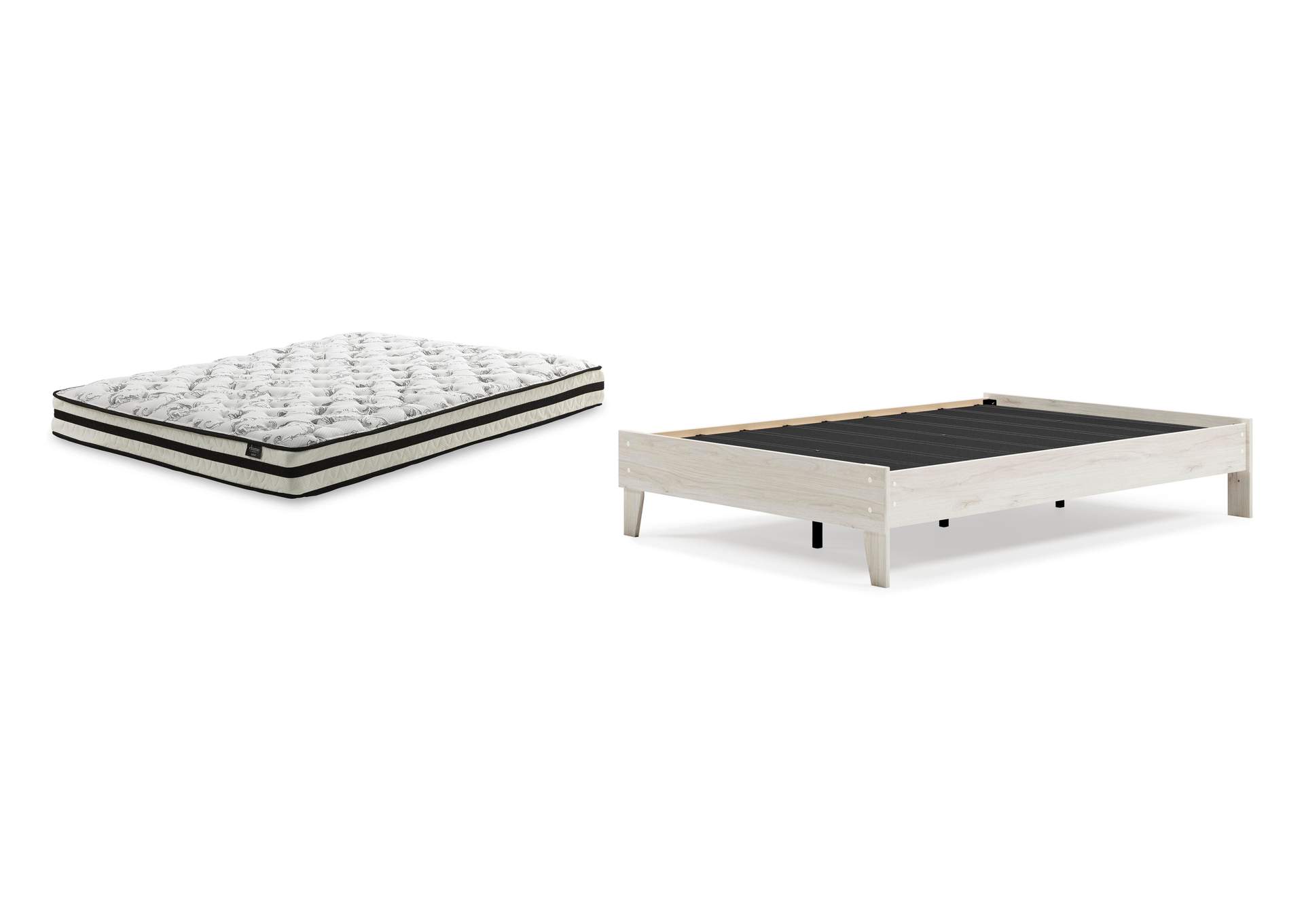 Socalle Full Platform Bed with Chime 8 Inch Firm Innerspring Mattress image 1