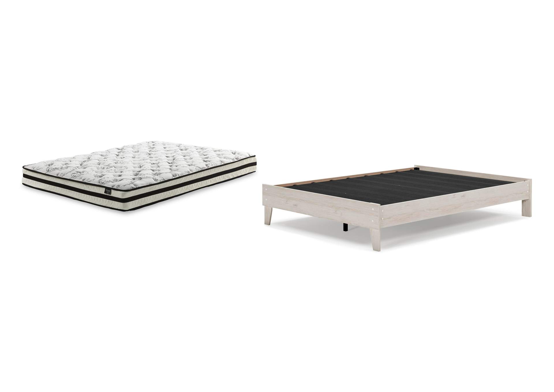 Socalle Queen Platform Bed with Chime 8 Inch Firm Innerspring Mattress image 1