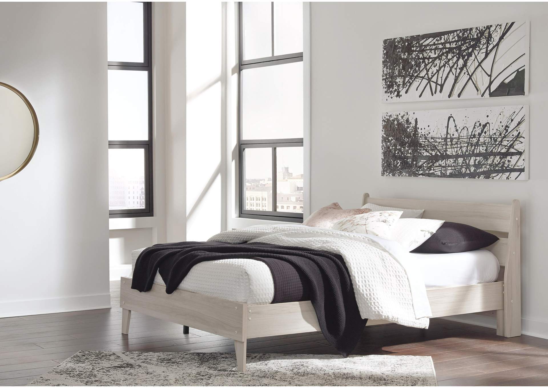 Shawburn Queen Crossbuck Panel Headboard, Dresser and 2 Nightstands image 2