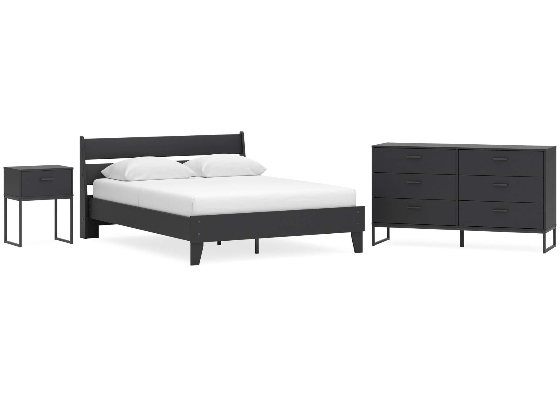 Socalle Queen Panel Platform Bed, Dresser and Nightstand image 1
