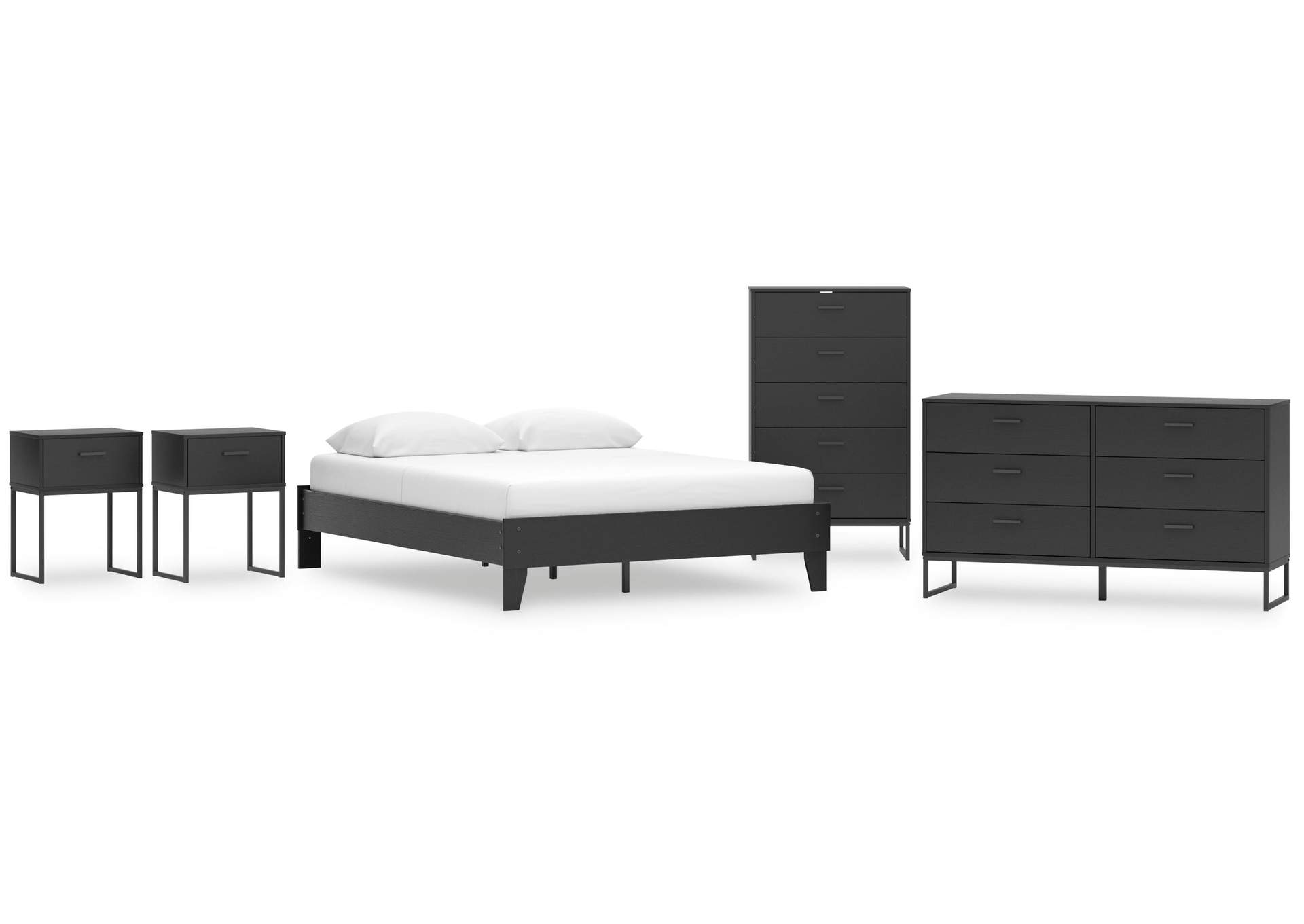 Socalle Queen Platform Bed, Dresser, Chest and 2 Nightstands image 1