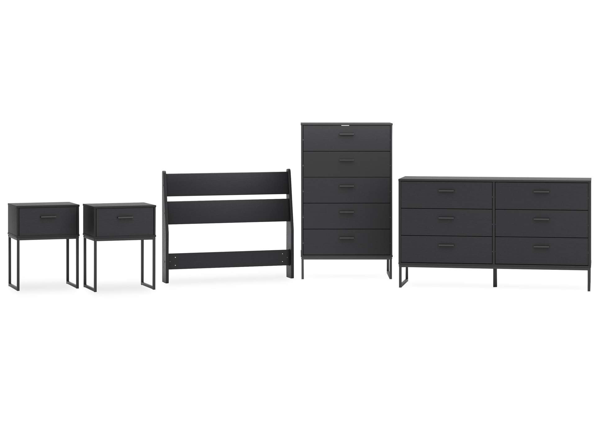 Socalle Twin Panel Headboard, Dresser, Chest and 2 Nightstands image 1