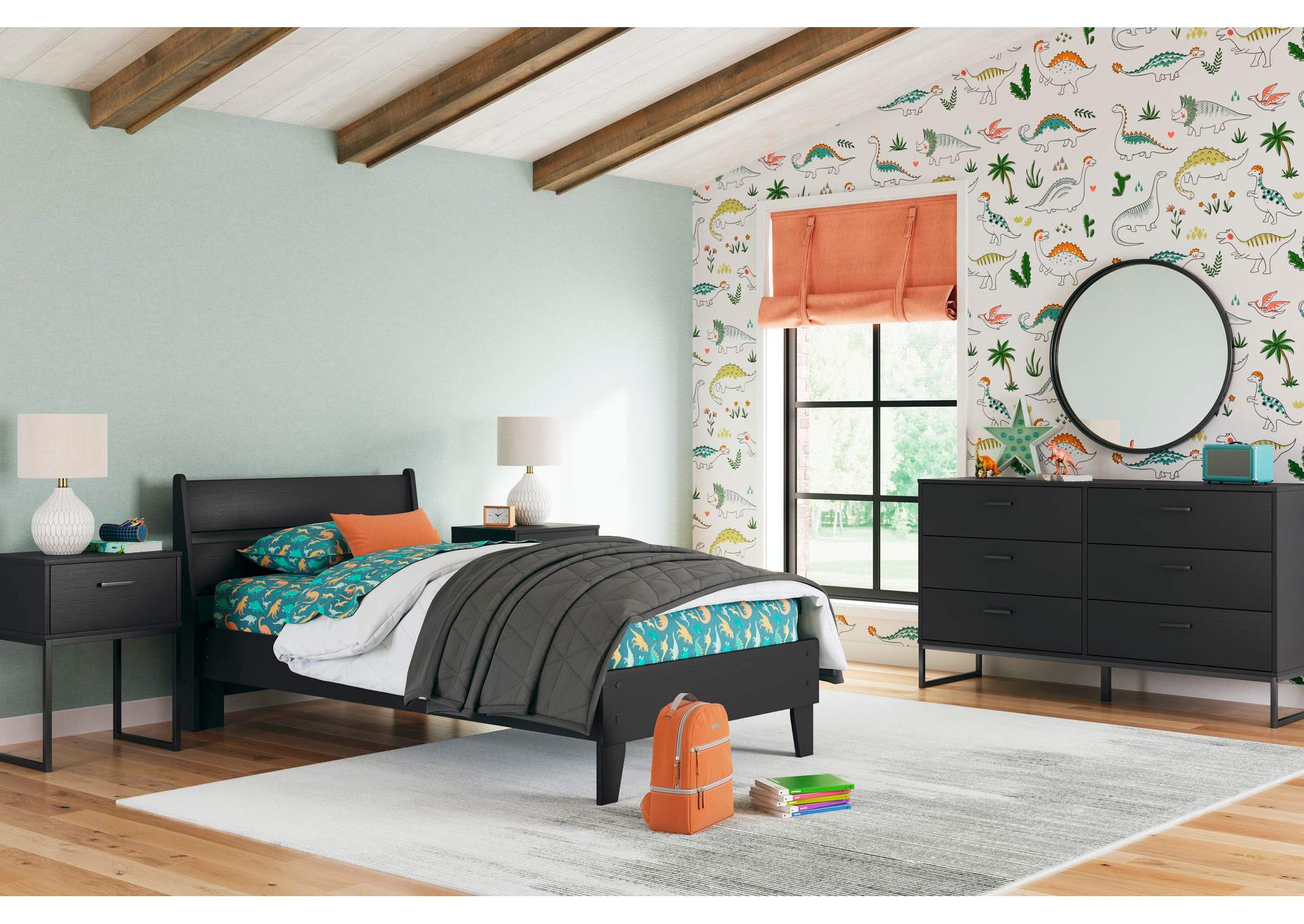 Socalle Twin Panel Platform Bed image 12