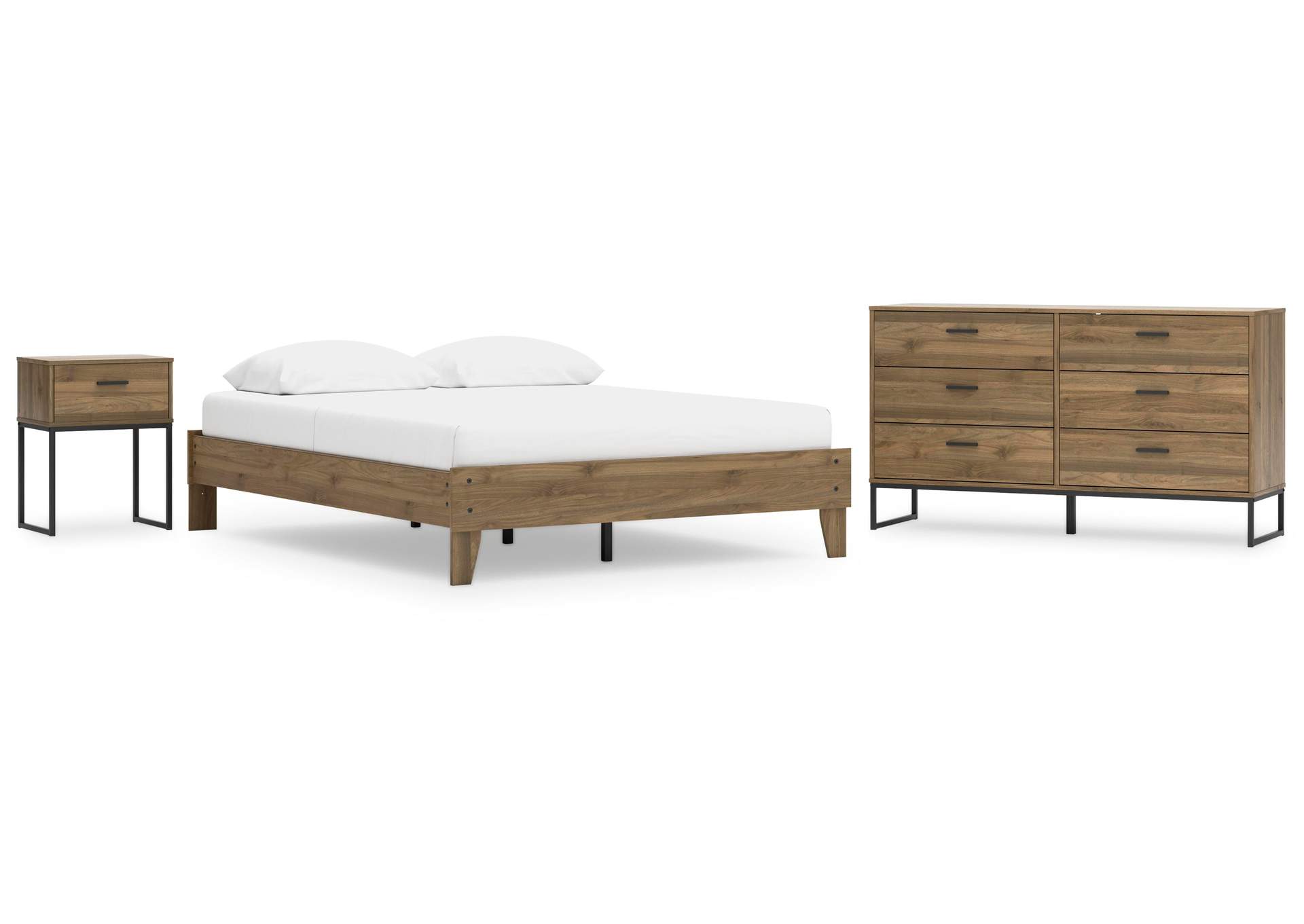 Deanlow Queen Platform Bed, Dresser and Nightstand image 1