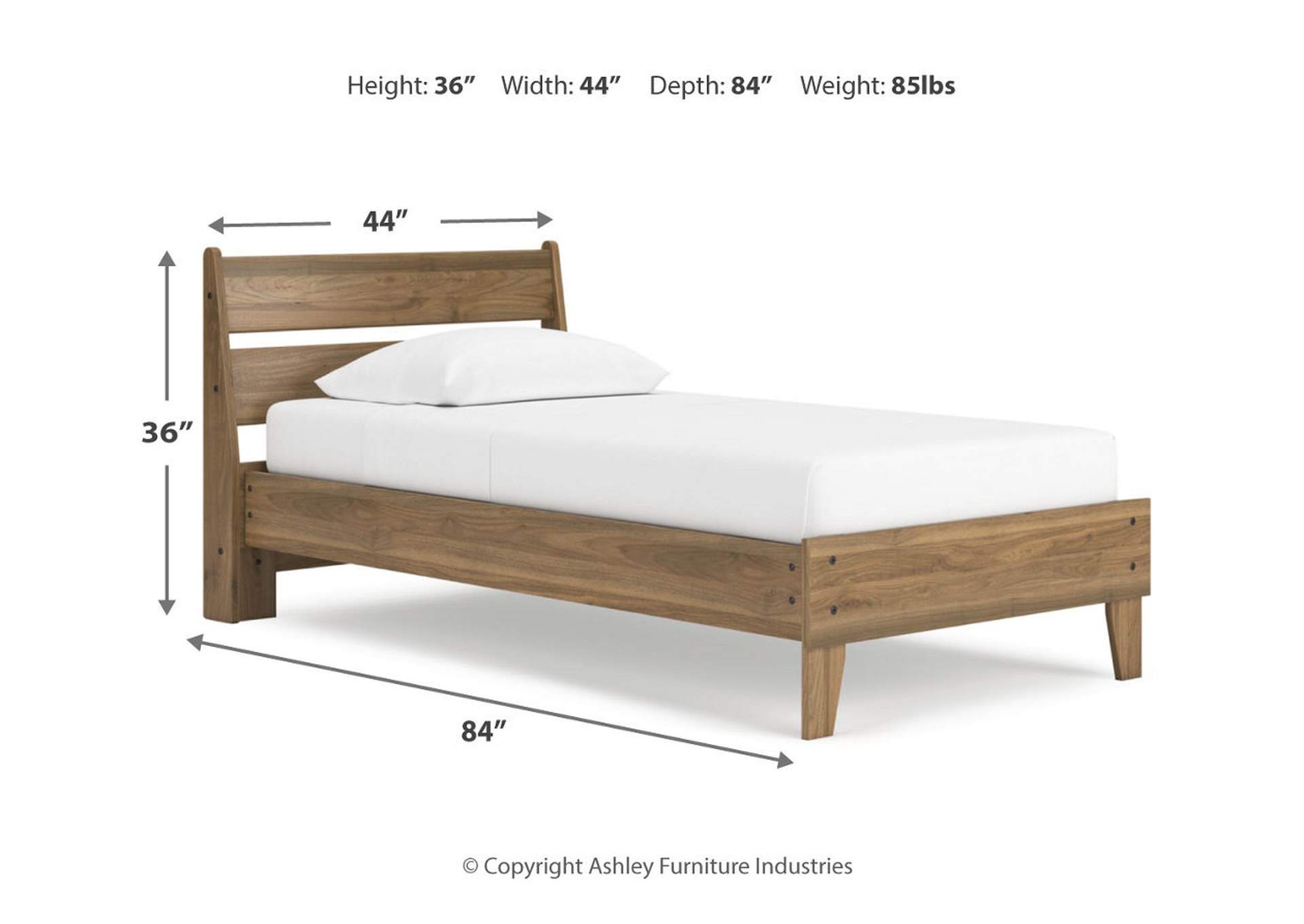 Deanlow Twin Platform Panel Bed image 11
