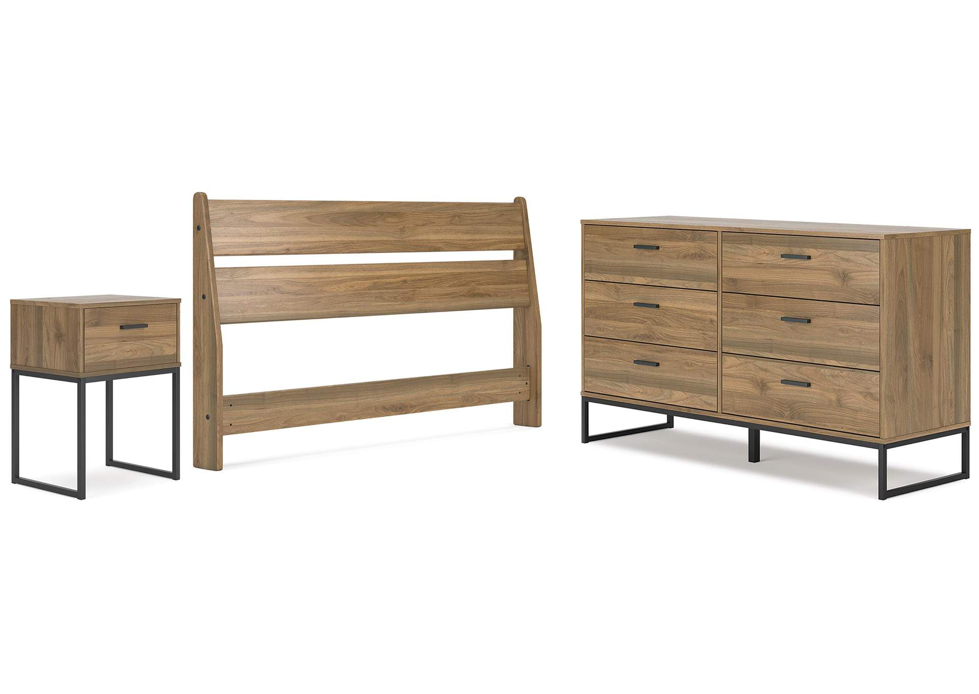 Deanlow Queen Panel Headboard, Dresser and Nightstand image 1
