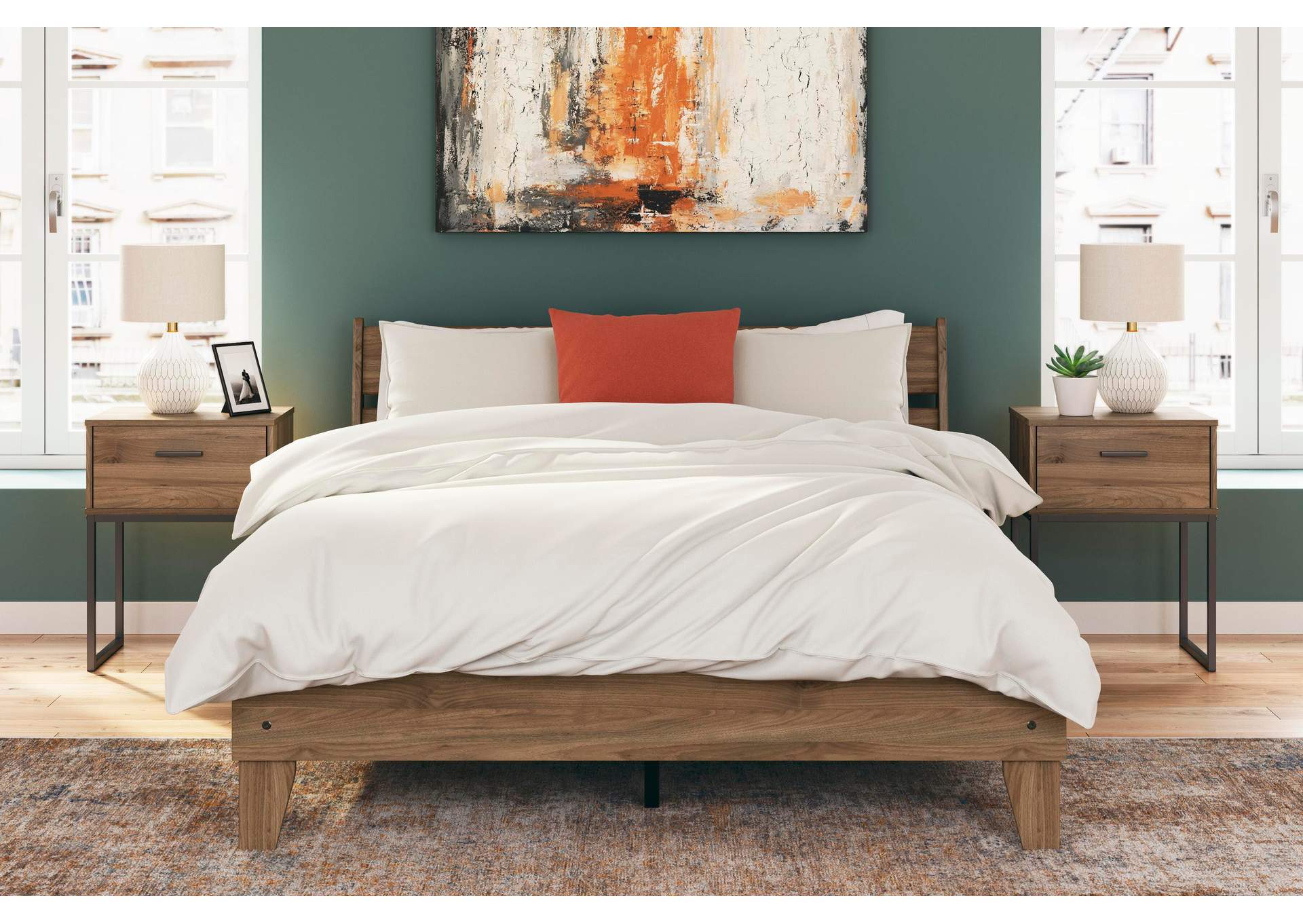 Deanlow Queen Panel Headboard and 2 Nightstands image 7