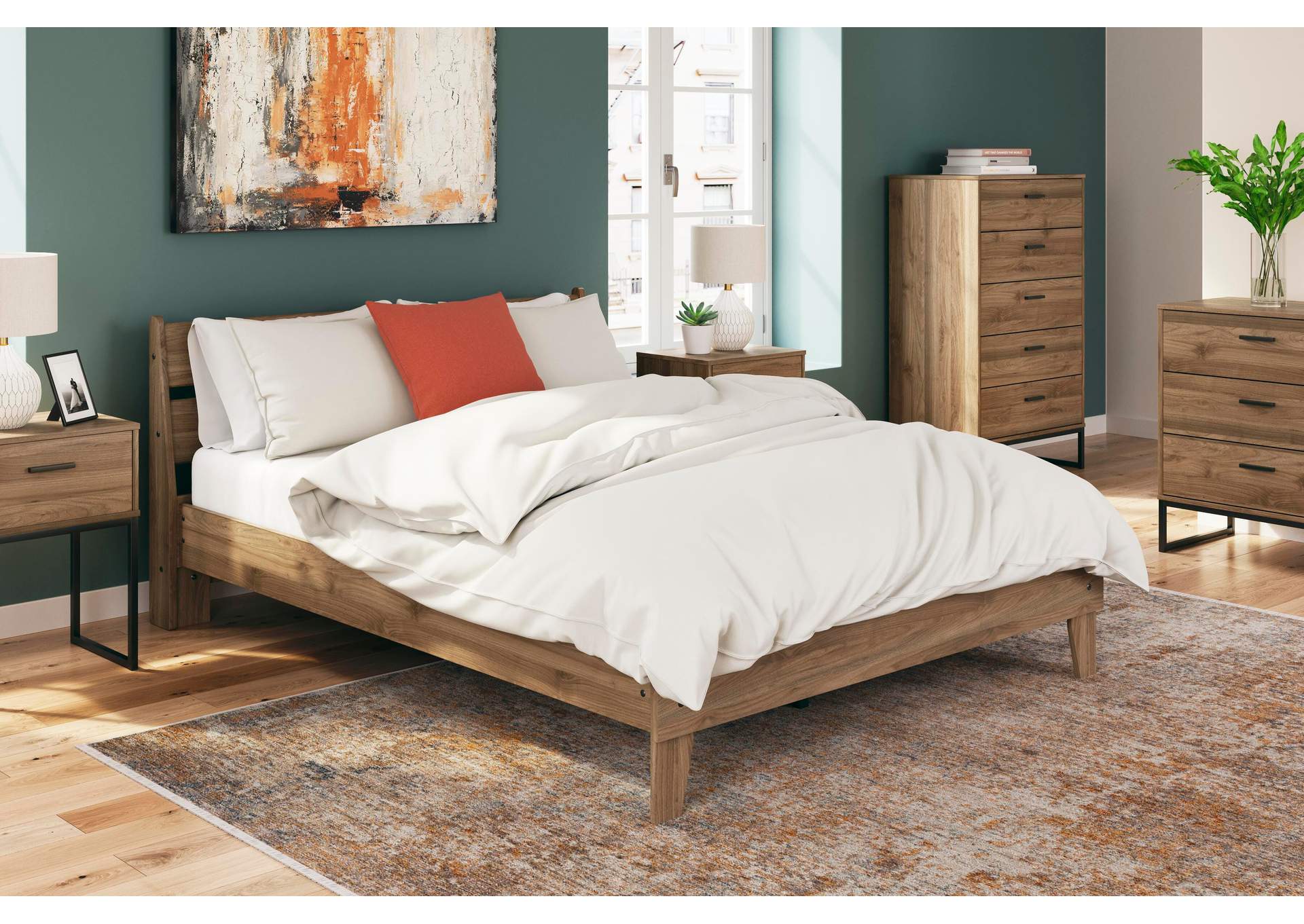 Deanlow Queen Platform Bed, Dresser and Nightstand image 10