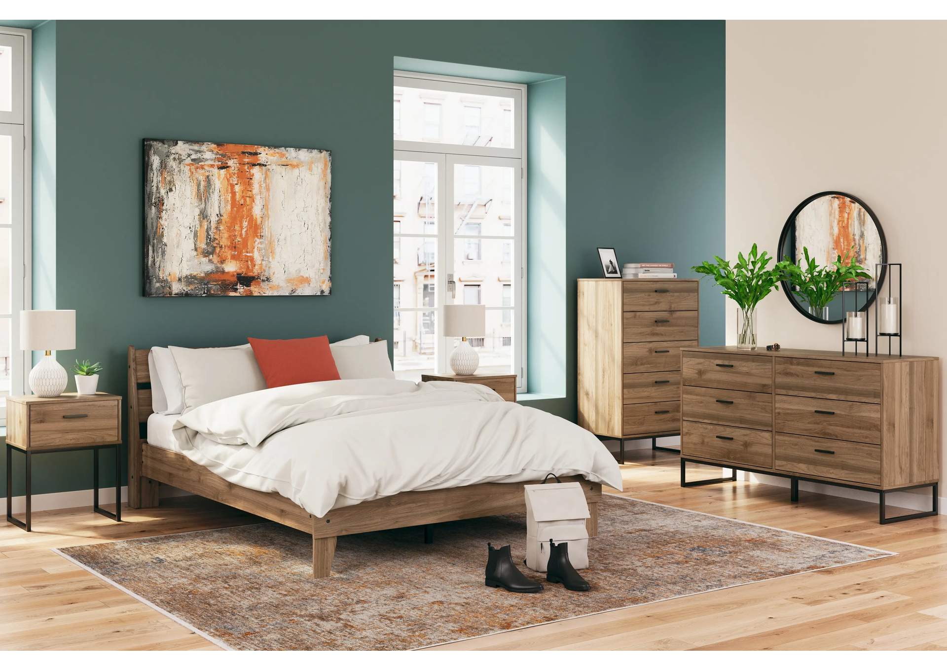 Deanlow Queen Platform Panel Bed image 12