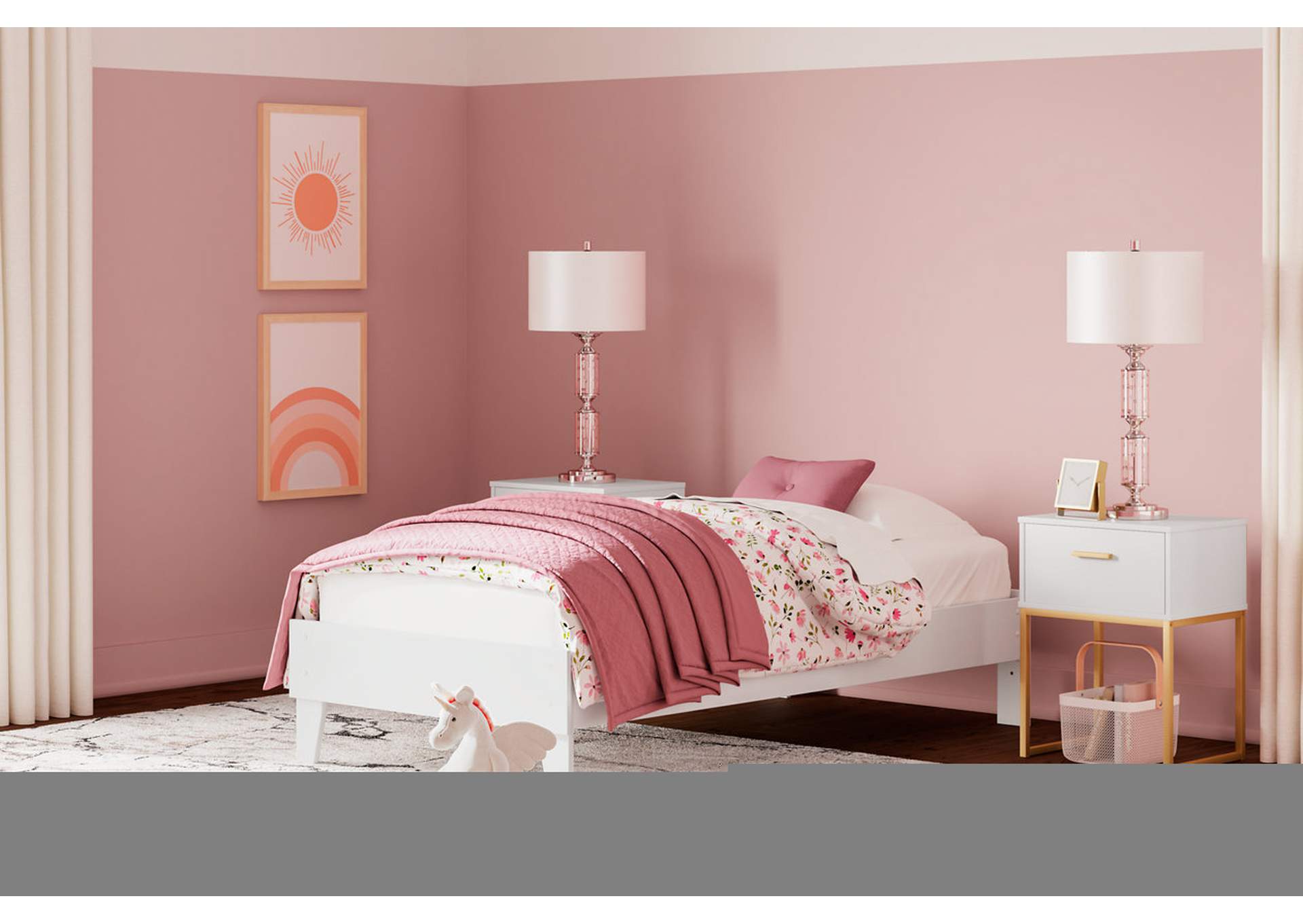 Socalle Twin Platform Bed with Dresser and Nightstand